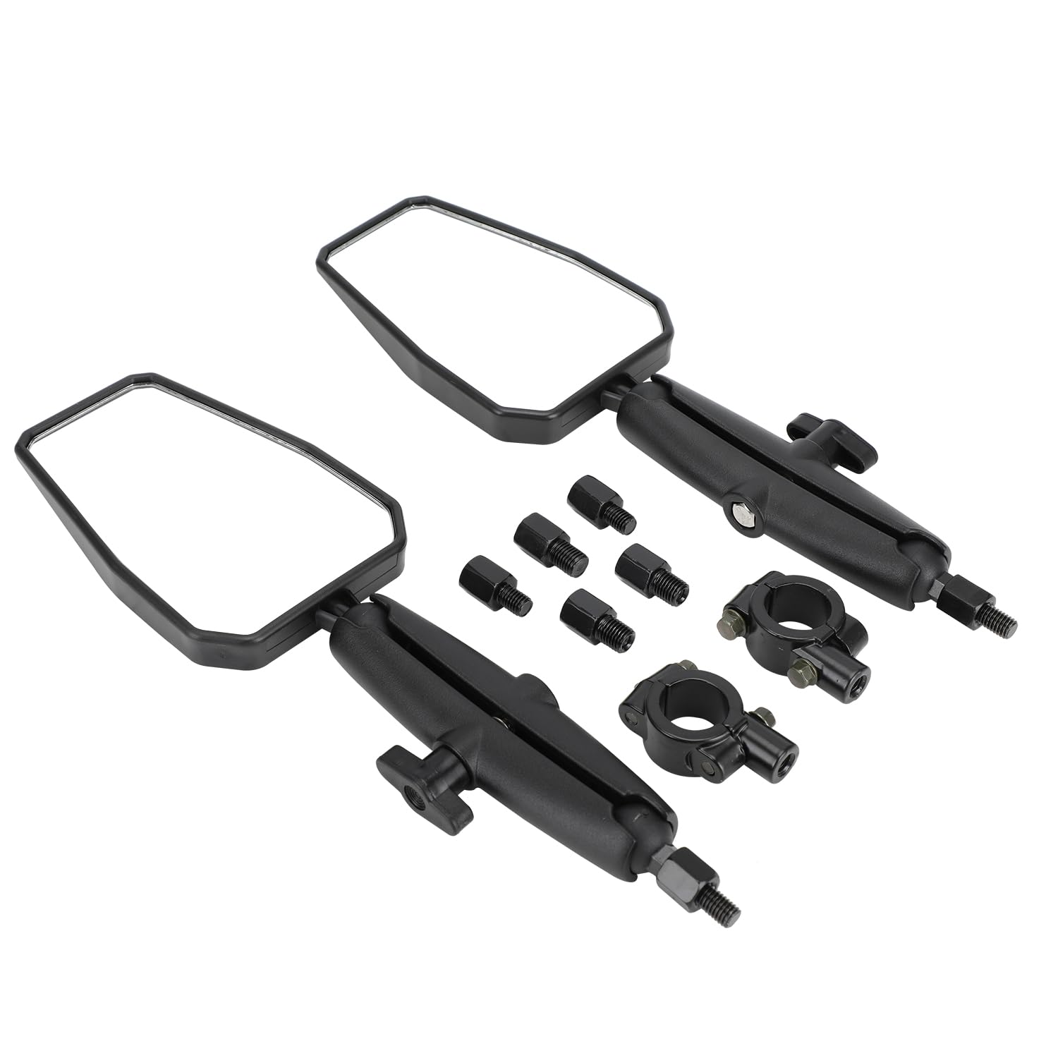 IUVWISN Motorcycle Rear View Mirror 8/10MM Angle Adjustable Aluminum Mirror Universal for KLR 650 CRF300L DRZ400 KLX300 390/790/