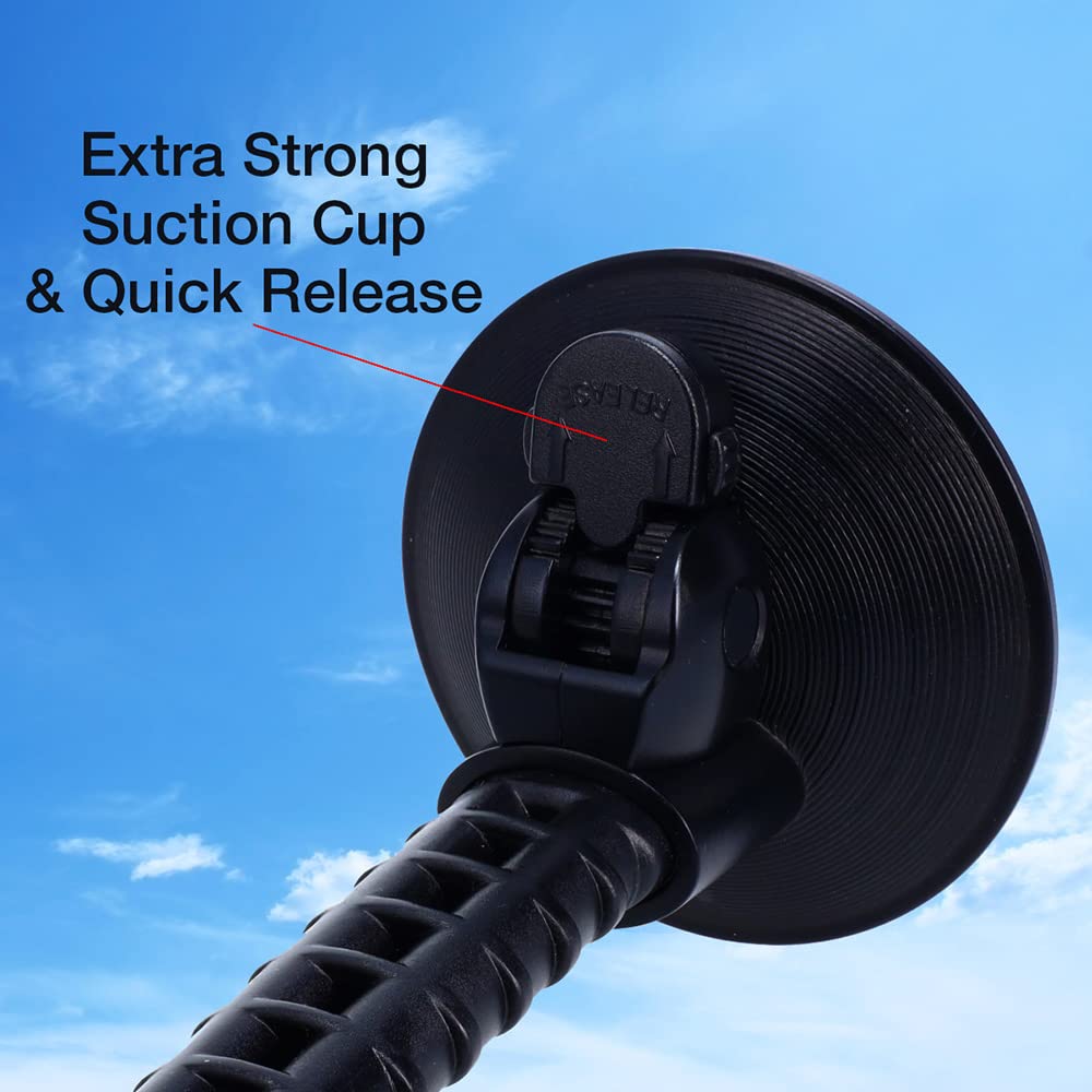 Cummins Tablet Mount CMNWSTBLT - Suction Cup Holder for Car Window/Dash, Black, Universal Compatibility, Durable Plastic