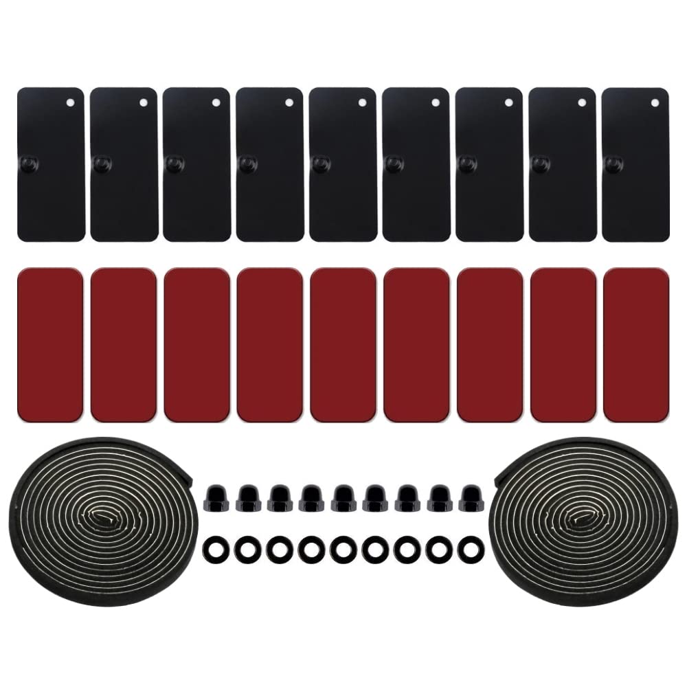 IKON MOTORSPORTS Upgraded Universal Rear Window Louver Installation Hardware Adhesive Mounting Kits