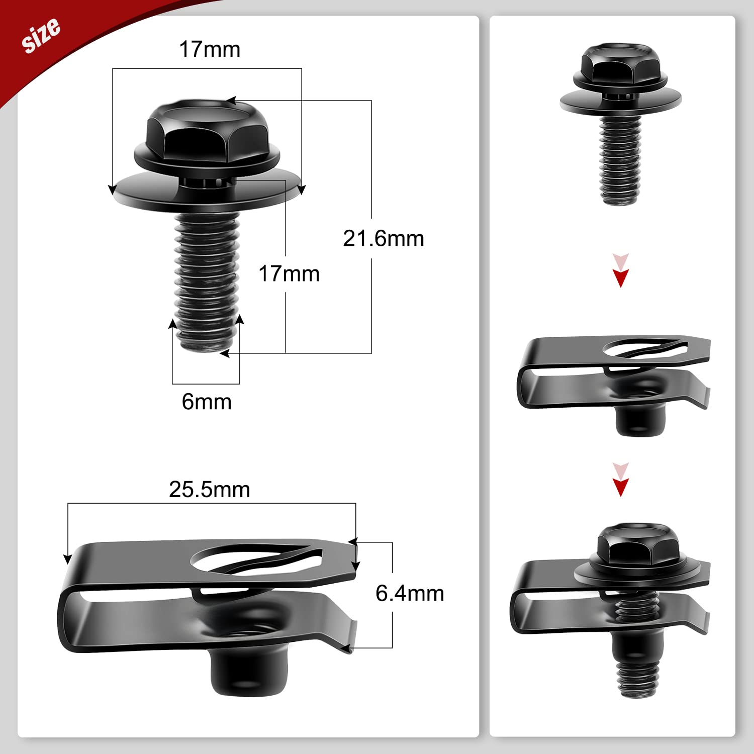 Nilight 70Pcs Engine Under Cover Splash Shield Guard Body Bolts Bumper Fender Liner Push Retainer Fastener Rivet Clips For Infin