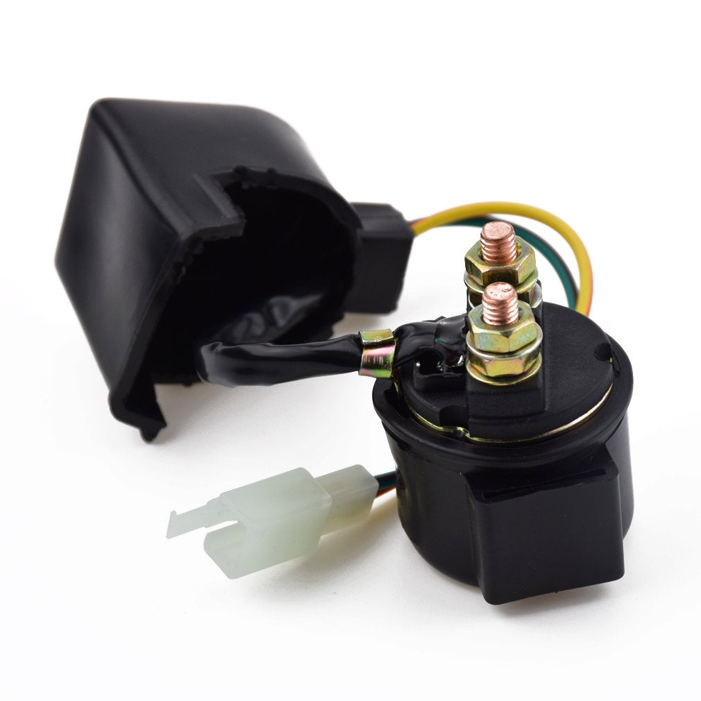 HIAORS Starter Solenoid Relay for 50cc-250cc ATVs & Go Karts, Model IG011, Green Wire