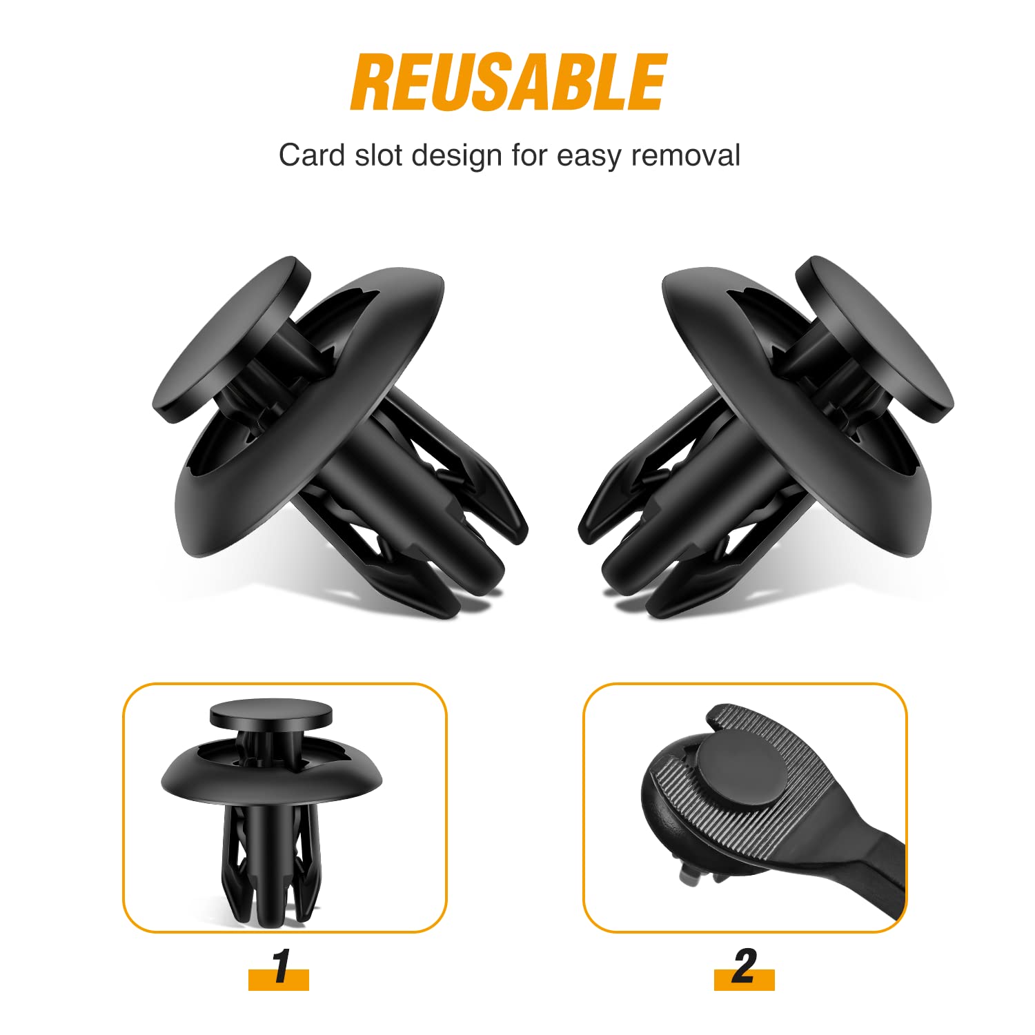 Gooacc 50Pcs Bumper, Engine Cover, Fender & Quarter Panel Push-Type Retainer For Mazda B45A-56-146A,Mazda 3, 5, 6, Cx-3, Cx-5, C