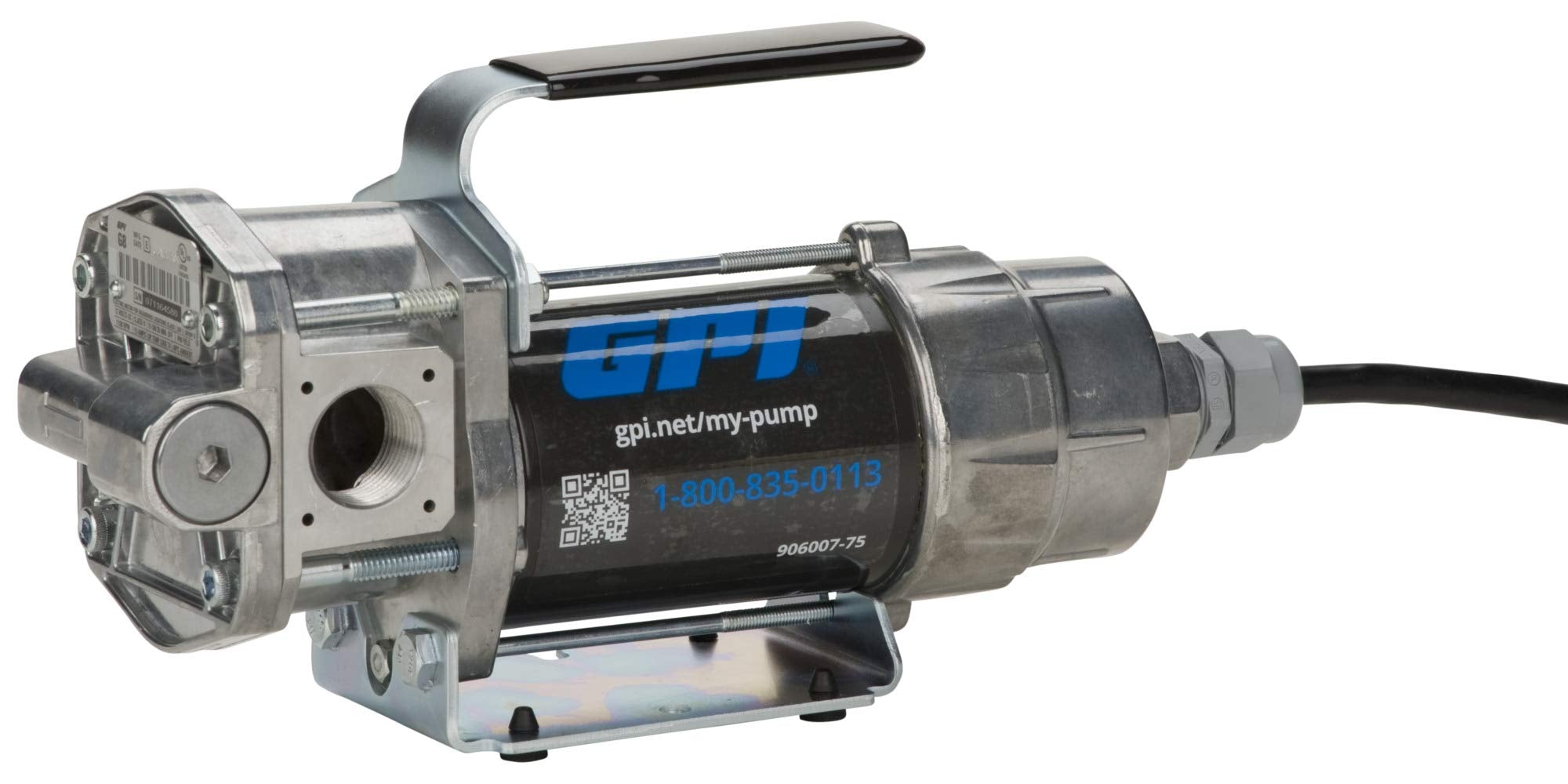 Gpi - G8P Portable Fuel Transfer Pump, Manual Shut-Off Nozzle, 8 Gpm, 12 Volt (147000-01)