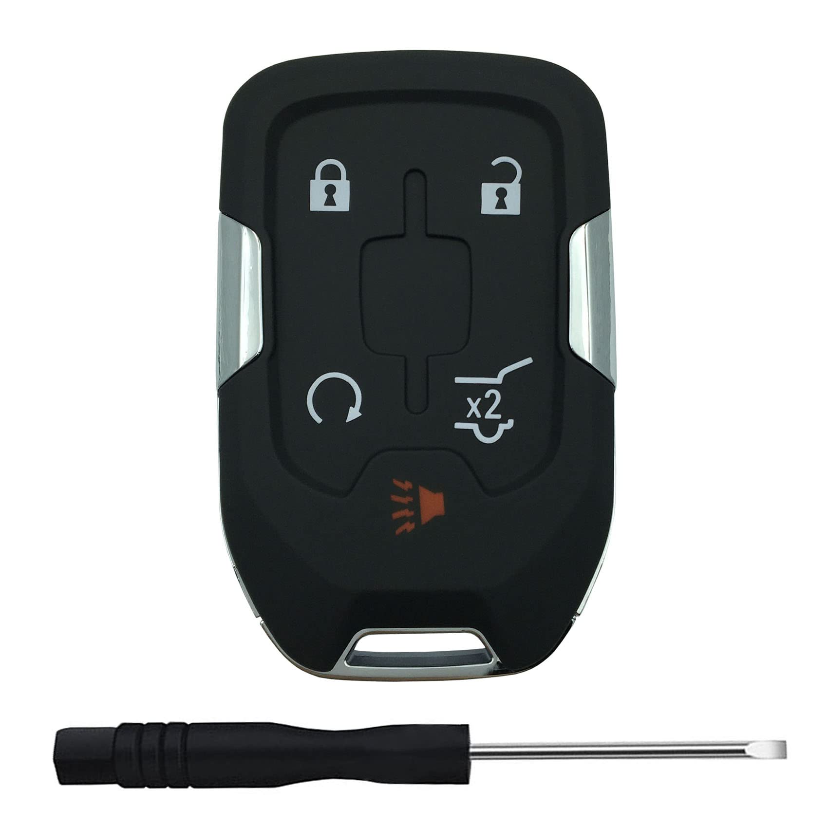 Replacement Keyless Entry Remote Key Fob Shell Case For Gmc Acadia Terrain Yukon Chevy Suburban Tahoe Car Key Fob Cover (5 Butto
