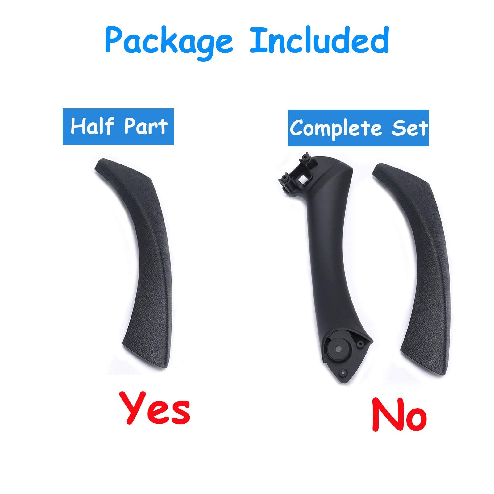 Ttcr-Ii Compatible With Bmw 3 Series Door Handle Cover 2006-2012, Half Part 1 Pc For E90 E91 Door Pull Handle Replacement Fits 3