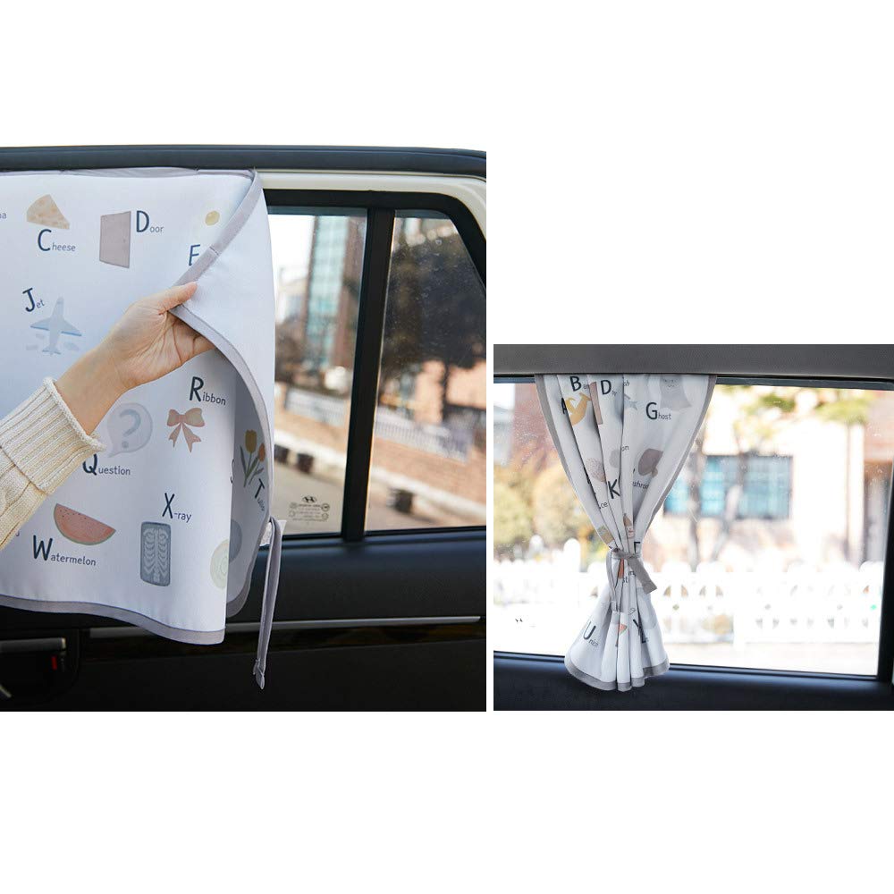 Bebedeco Magnetic Car Sun Shade Curtain For Side Window - Sun Blocker And Uv Protector For Baby, Kids, And Pets - Universal Fit