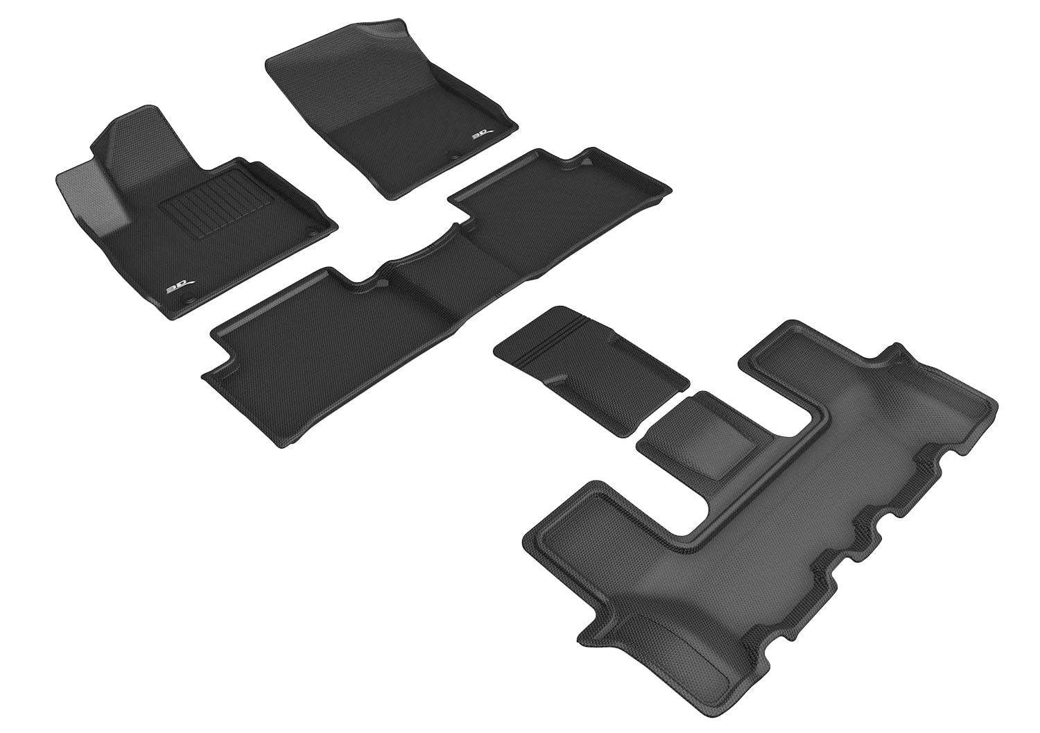 3D MAXpider AllWeather Floor Mats for Kia Sorento 6Seater 20212022 Custom Fit Car Floor Liners, Kagu Series (1st, 2nd & 3rd R