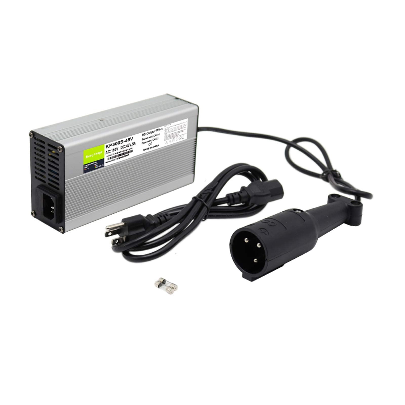 Abakoo 48V 5A Battery Charger for Club Car Golf Cart - 3 Pin Round Plug