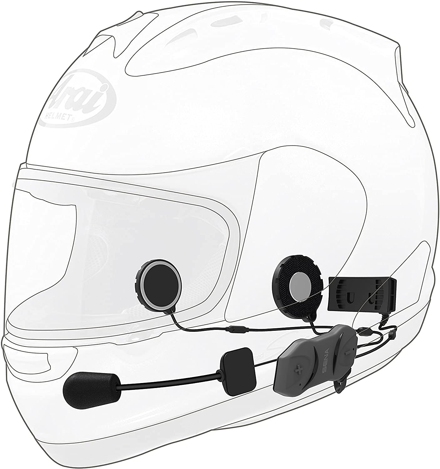 Sena Adult 10R Low Profile Motorcycle Bluetooth Communication System, Black, Single Pack 2022 Us