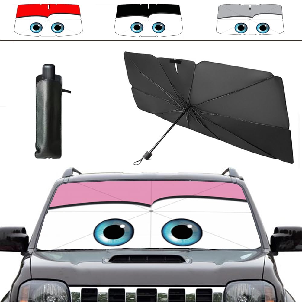 Coricha Windshield Sun Shade 2025 Car Accessories 100% Blackout Car Front Windsow Shades Umbrella Automotive Sun Visor Block Hea
