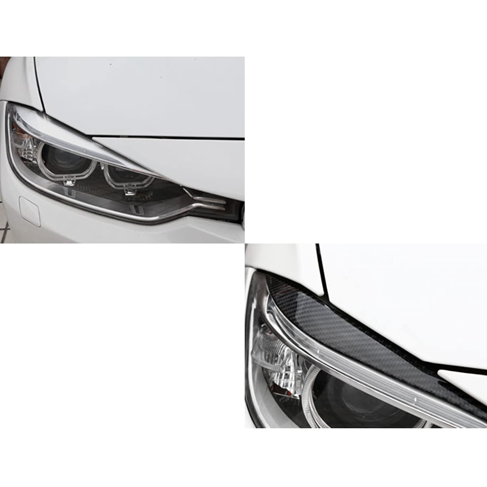 Xotic Tech Headlight Eyelid Overlay Decal Cover, Headlamp Eyebrow Eye Lid Decoration Sticker, Compatible with BMW 3 Series F30 2