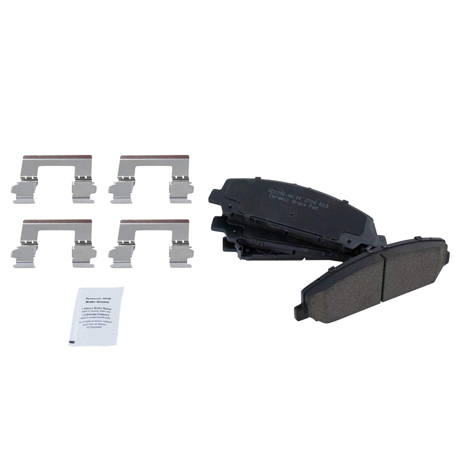 TRQ Front Brake Pads Ceramic Compatible with 2005-2013 INFINITI QX56 2014-2021 QX80 2006-2019 Nissan Armada 2008-2021 TITAN 2011