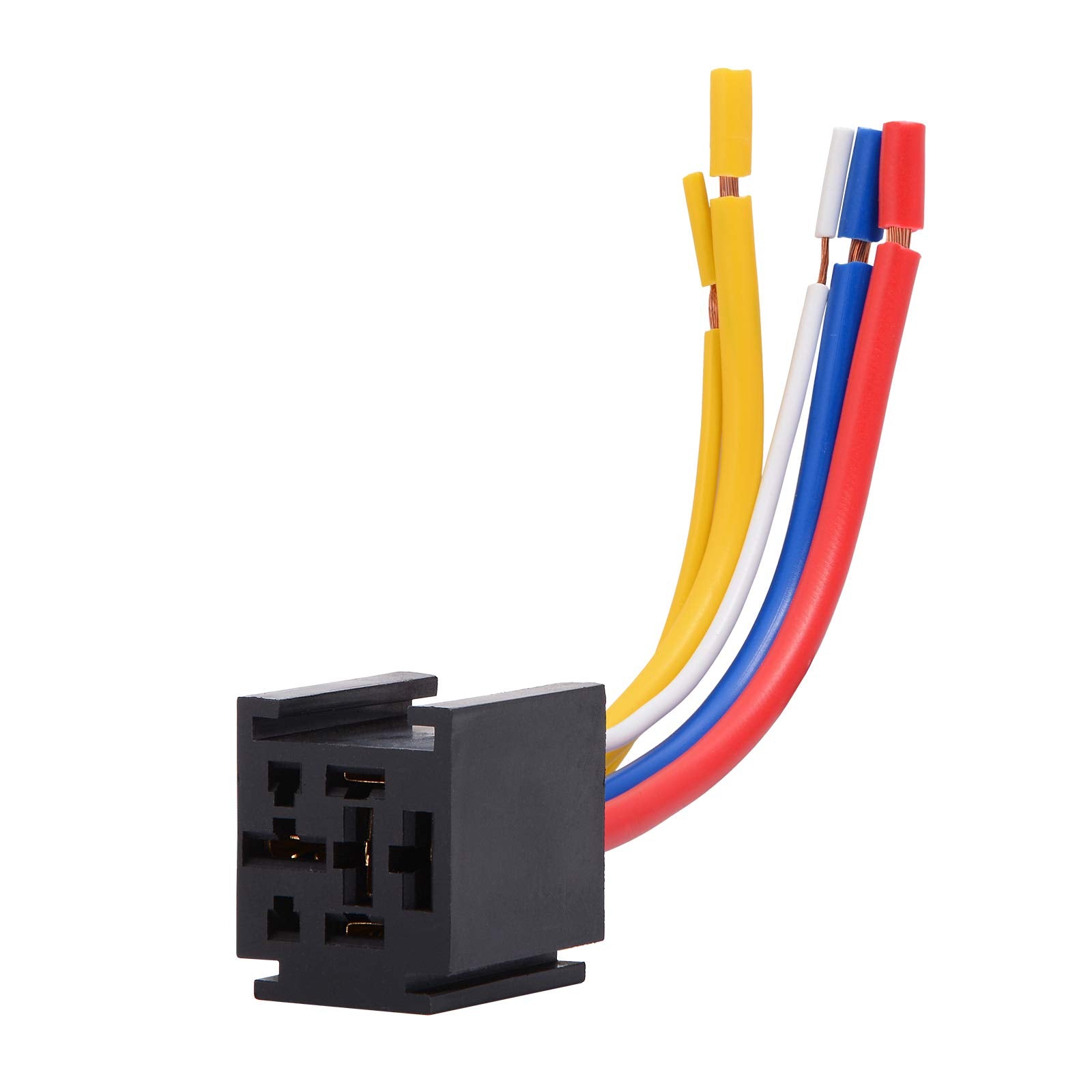 Ehdis 5 Packs Car Relay With Harness Truck Motor Heavy Duty 5-Pin 80A 12V Relay On/Off Normally Open Spdt Relay Socket Plug 5 Wire Automotive Relay Jd2912-1Z-12Vdc 80A 14Vdc