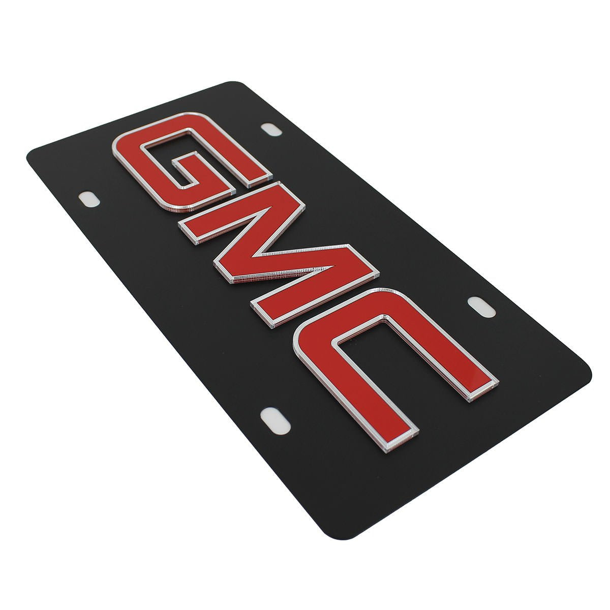 Gmc License Plate On Black Steel