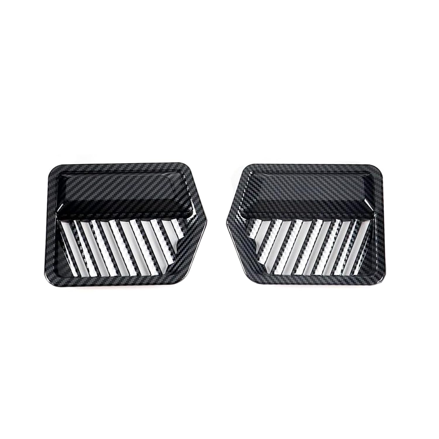 Keptrim For F-150 Abs Carbon Fiber Side Air Conditioning Vent Outlet Trim For 2015-2020 Ford F150, 2Pcs