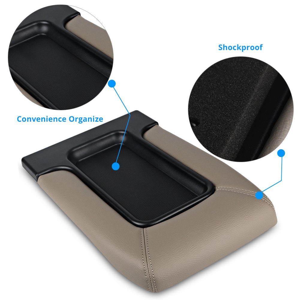 VANJING Center Console Lid Cover Armrest Kit Compatible with Cadillac Chevrolet GMC Pickup Truck Suburban Tahoe Silverado Sierra