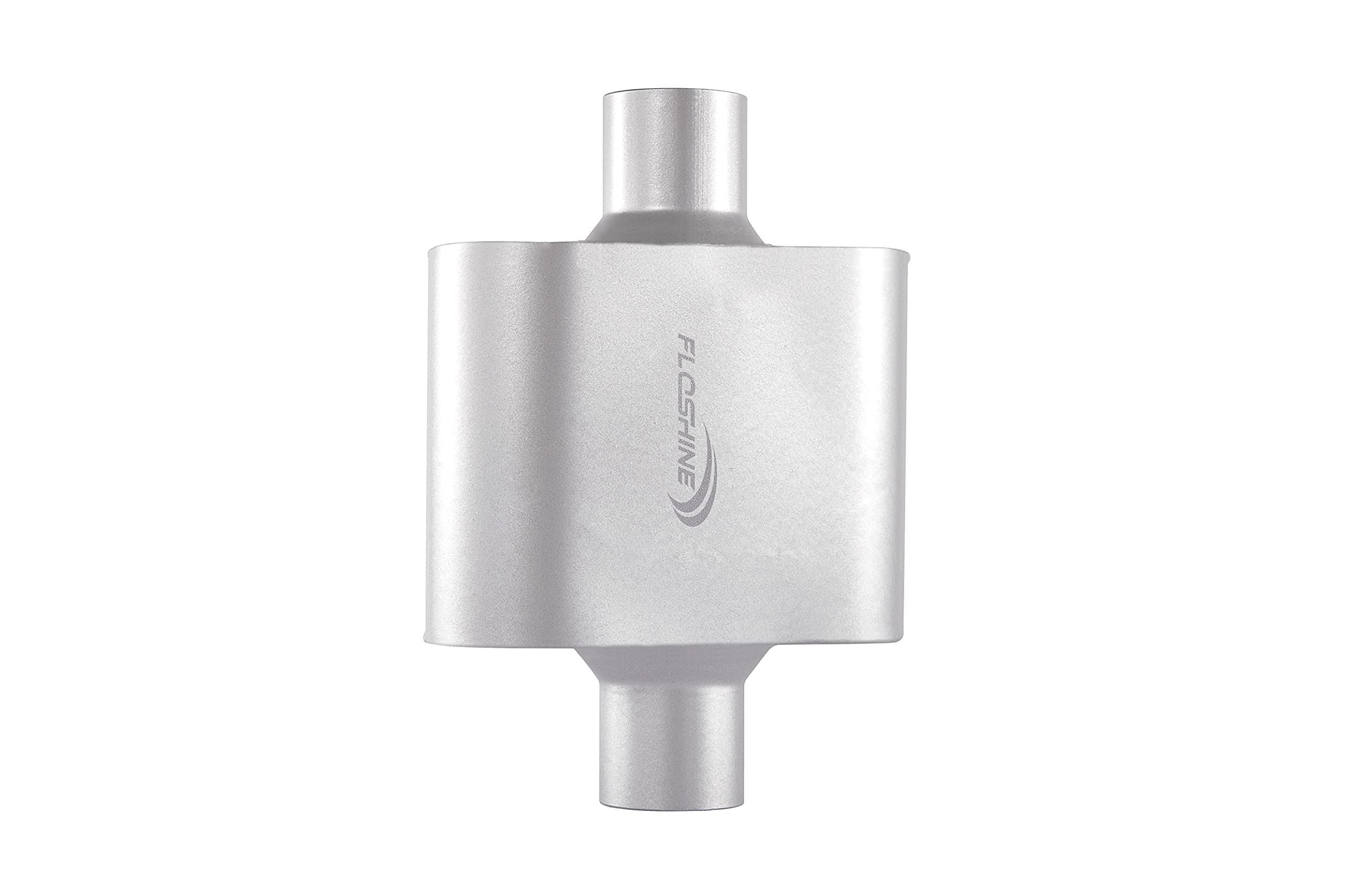 Floshine Universal Mufflers,Performance Automotive Exhaust Muffler,Single Chamber 2.5 Inch Inlet/2.5 Inch Outlet Fh425109