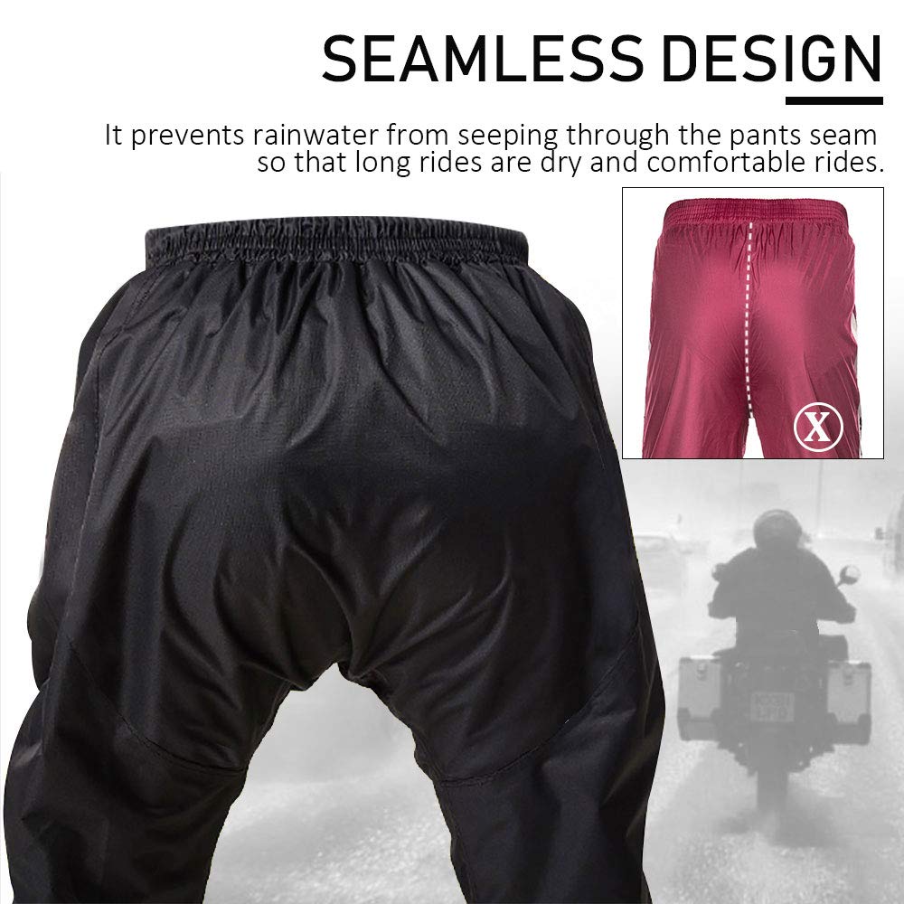 Ilm Motorcycle Rain Suit Waterproof Wear Resistant 6 Pockets 2 Piece Set With Jacket And Pants Fits Men And Womens (Men'S 3X-Lar