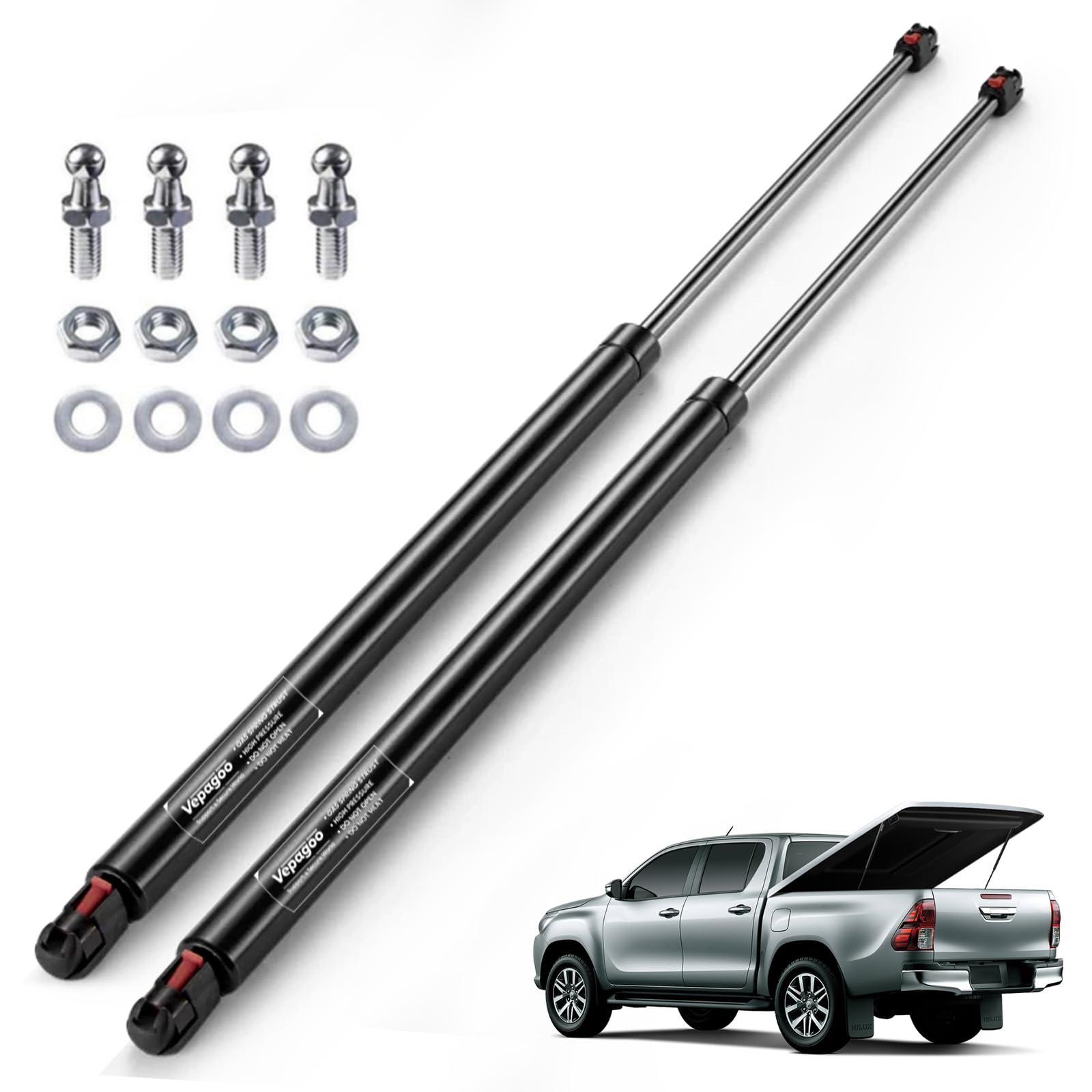 Vepagoo 27In 45Lb Per Gas Strut Shock Lift Support Replacement For Truck Bed Cover Undercover Topper Pickup Tonneau Cover And Ot