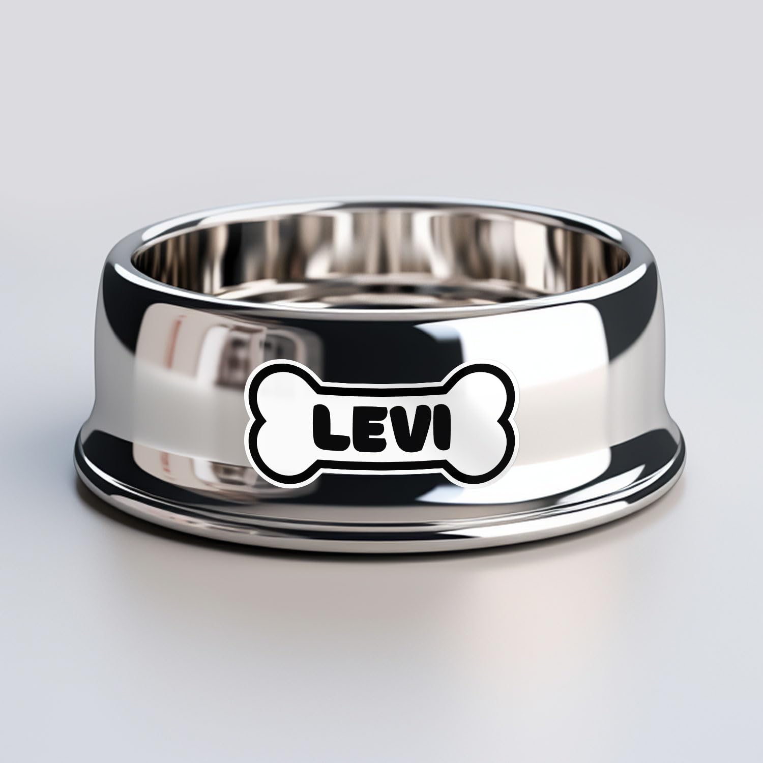 Levi Dog Name Sticker - Waterproof Vinyl Decal For Car Bumper, Laptop, Water Bottle, Wall, And Window, Size - 5'' Longer Side