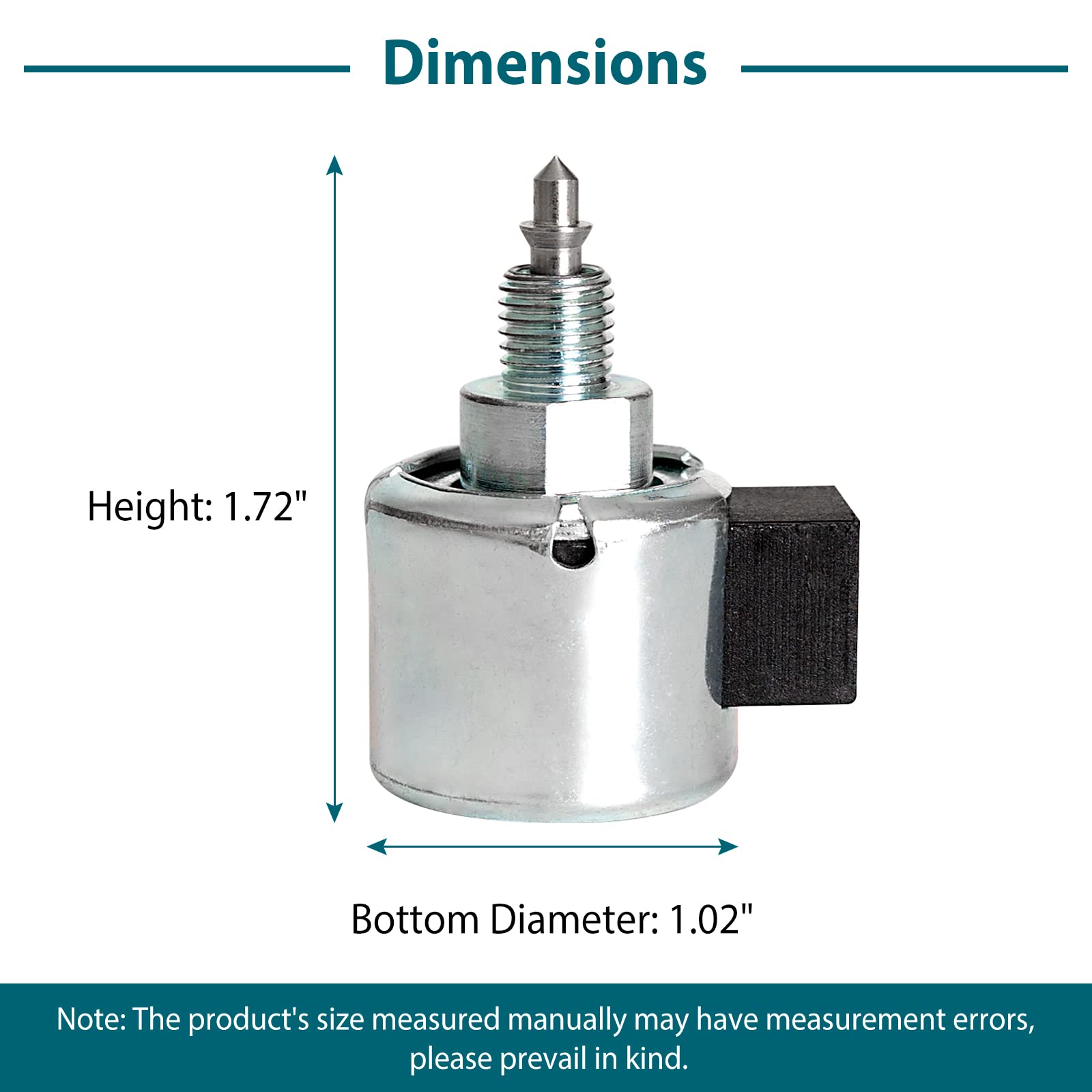 CLSR2U Fuel Shut-Off Solenoid 846639 for B&S Engine, Stainless Steel, Silver, Compatible with John Deere, Husqvarna, Craftsman Mowers