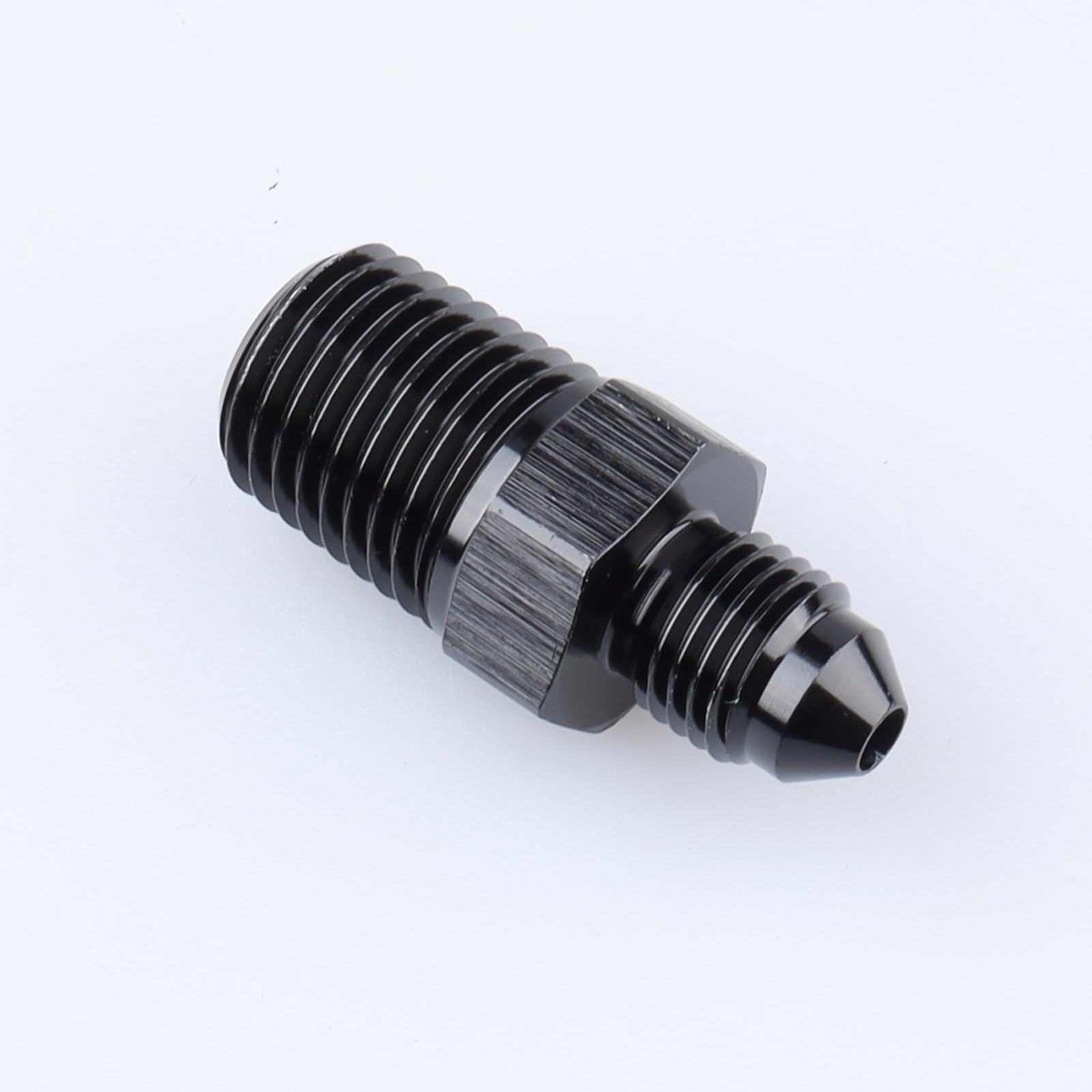 Ac Performance Male 1/4'' Npt To -3 An Flare Adapter Straight Aluminum Black