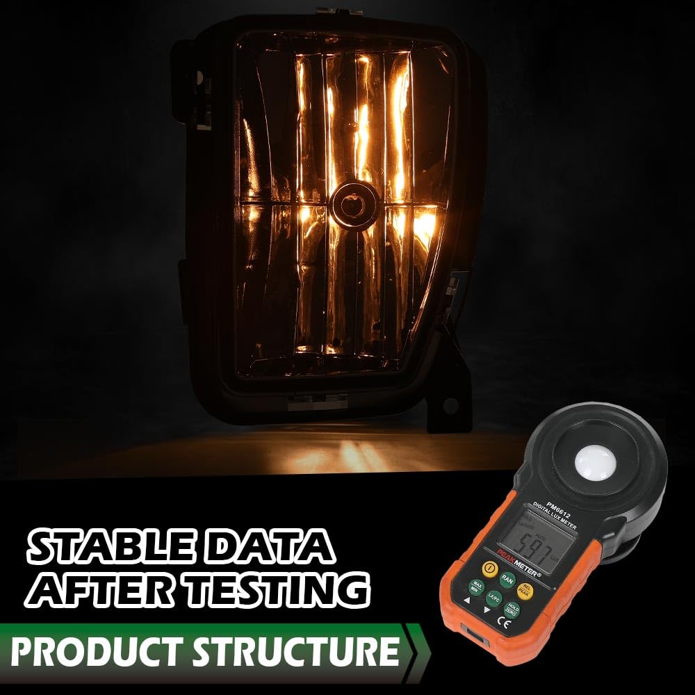 Grand Orange Fog Lights Compatible With 2013-2018 Dodge Ram 1500 Pickup/Fit 2019 Dodge Ram 1500 Classic Fog Lamp Assembly Driver