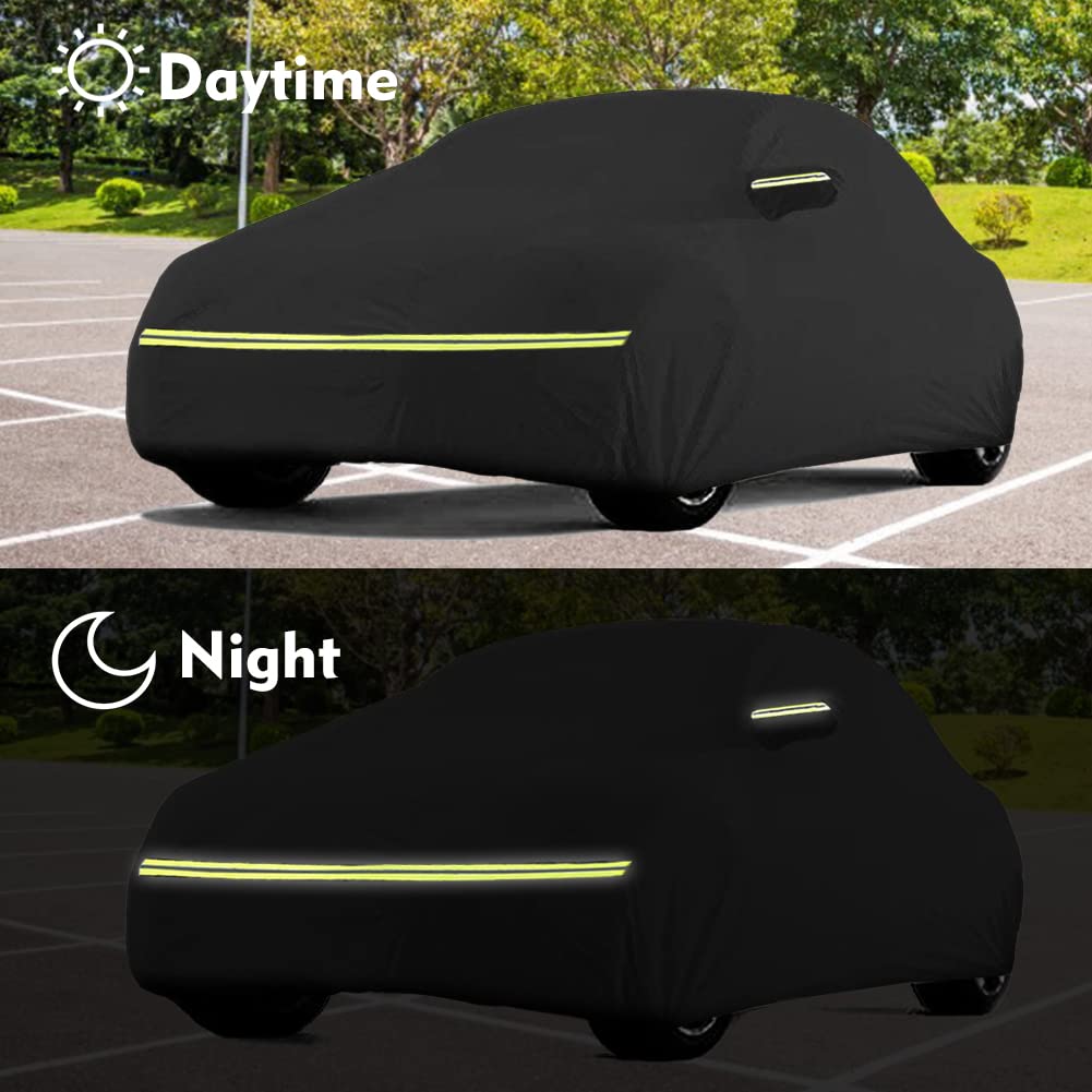 sportuli Waterproof Car Cover for 1960-1980 Volkswagen Beetle, 6 Layers, Polyester, with Door Zipper & Windproof Bands