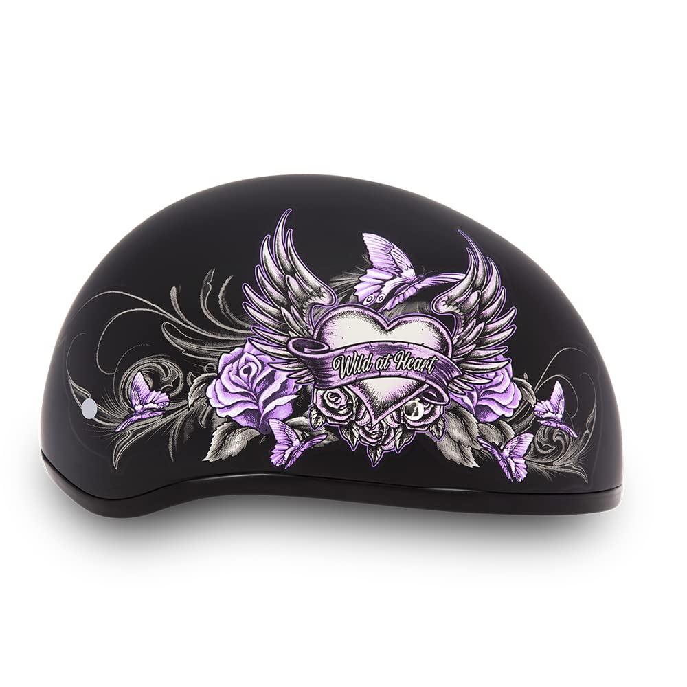 Daytona Helmets Half Skull Cap Motorcycle Helmet - Dot Approved [Wild At Heart] [L]