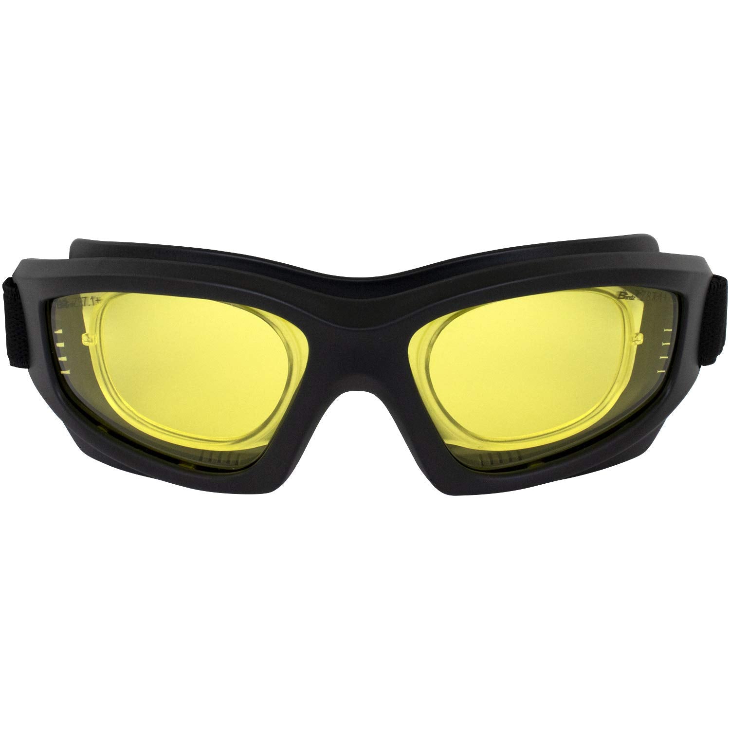 Birdz 2 Pairs Of Eyewear Flyer Extreme Sports Construction Super Seal Safety Goggles With Smoke & Yellow Lenses & Rx Adaptor