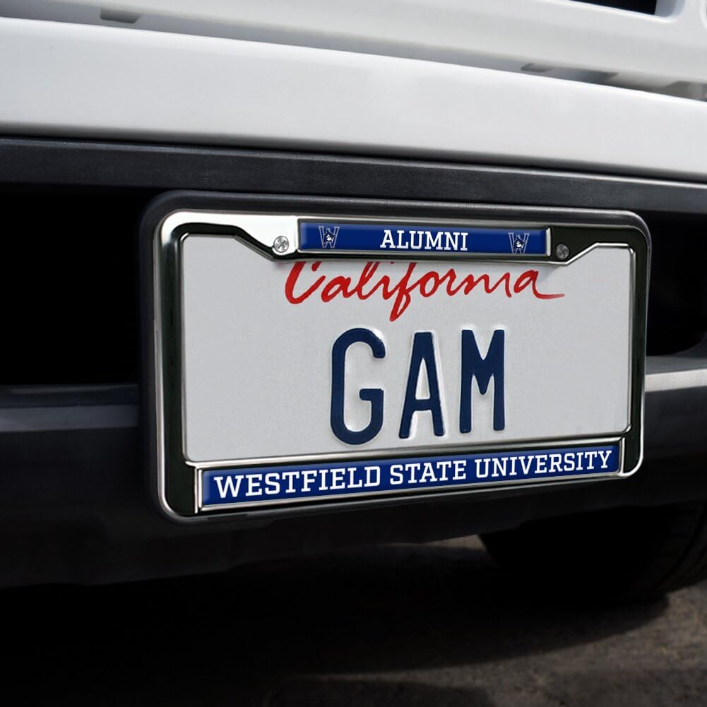 Westfield State University Alumni Full Size Standard License Plate Metal Frame