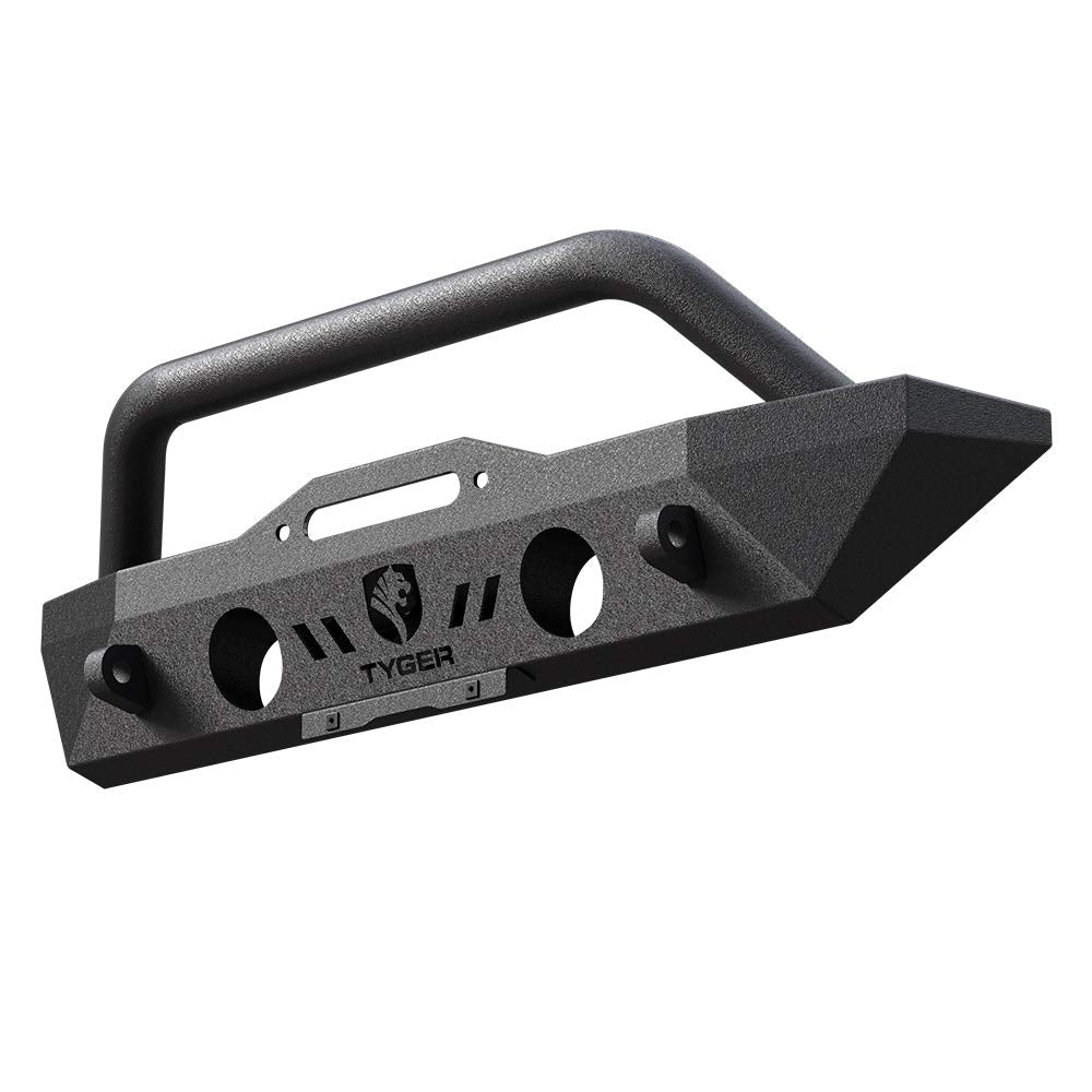 Tyger Auto Tg-Bp6J70078 Tyger Fury Stubby Front Bumper W/Winch Plate Compatible With 07-18 Jeep Wrangler Jk; 2018-2025 Jl (Fits