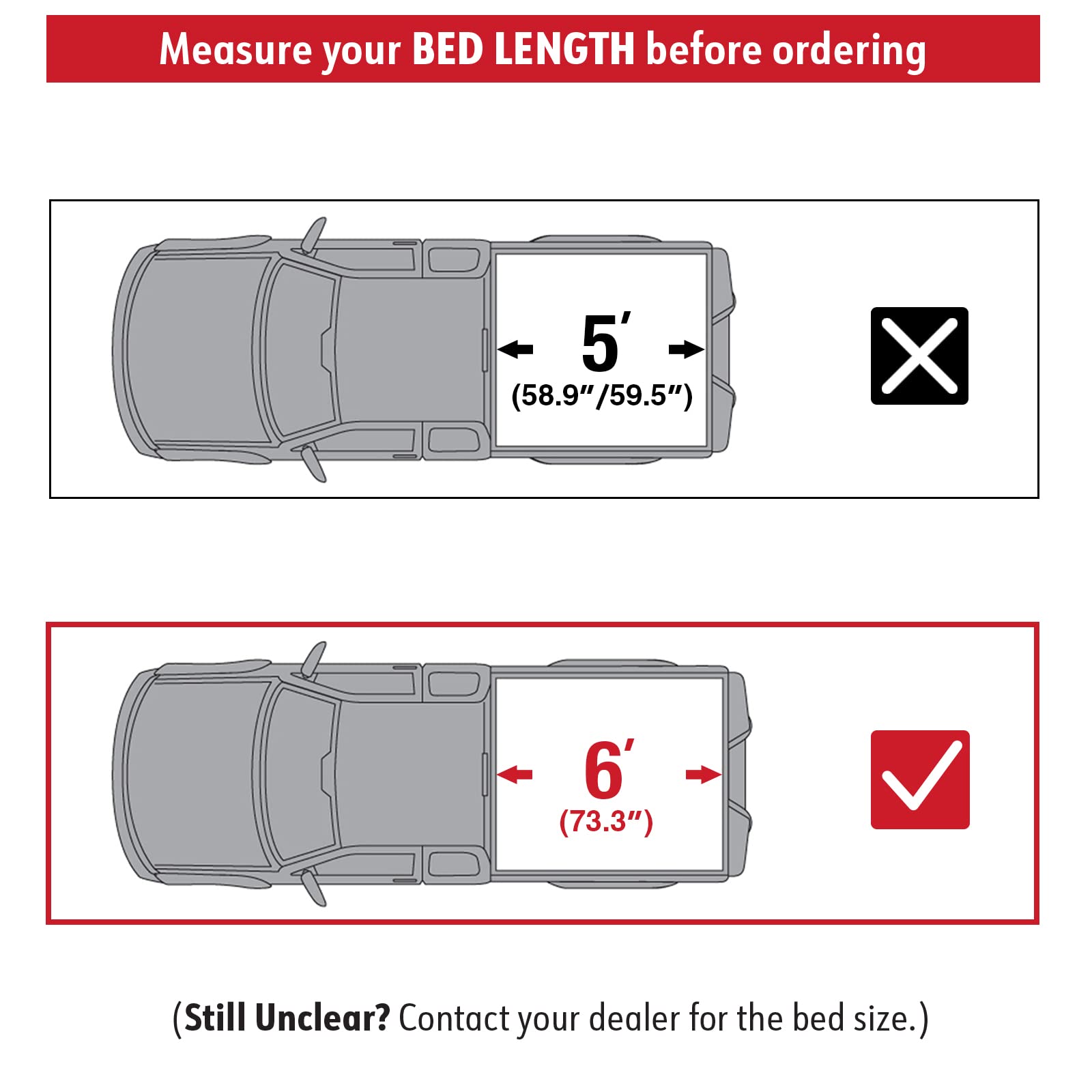 Maxmate Soft Roll-Up Truck Bed Tonneau Cover Compatible With 2022-2025 Nissan Frontier | 6' (73'') Bed | Tcn169058