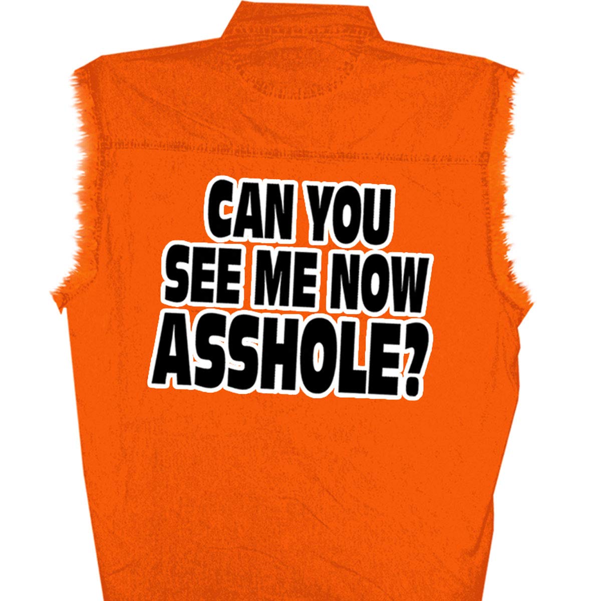 Hot Leathers Sleeveless Denim Shirt, Safety Orange, X-Large, Cotton, Model GMD5090
