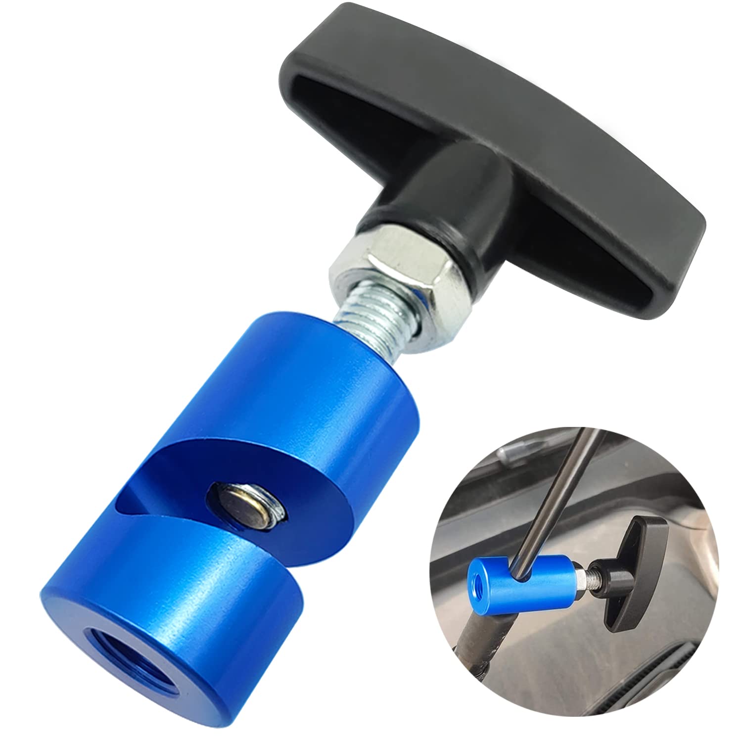 Zktool1063 Lift Support Clamp With Brass Core Protection, 2-In-1 Hood Strut Clamp And Spark Plug Caliper, 12Mm Spark Plug Gap To