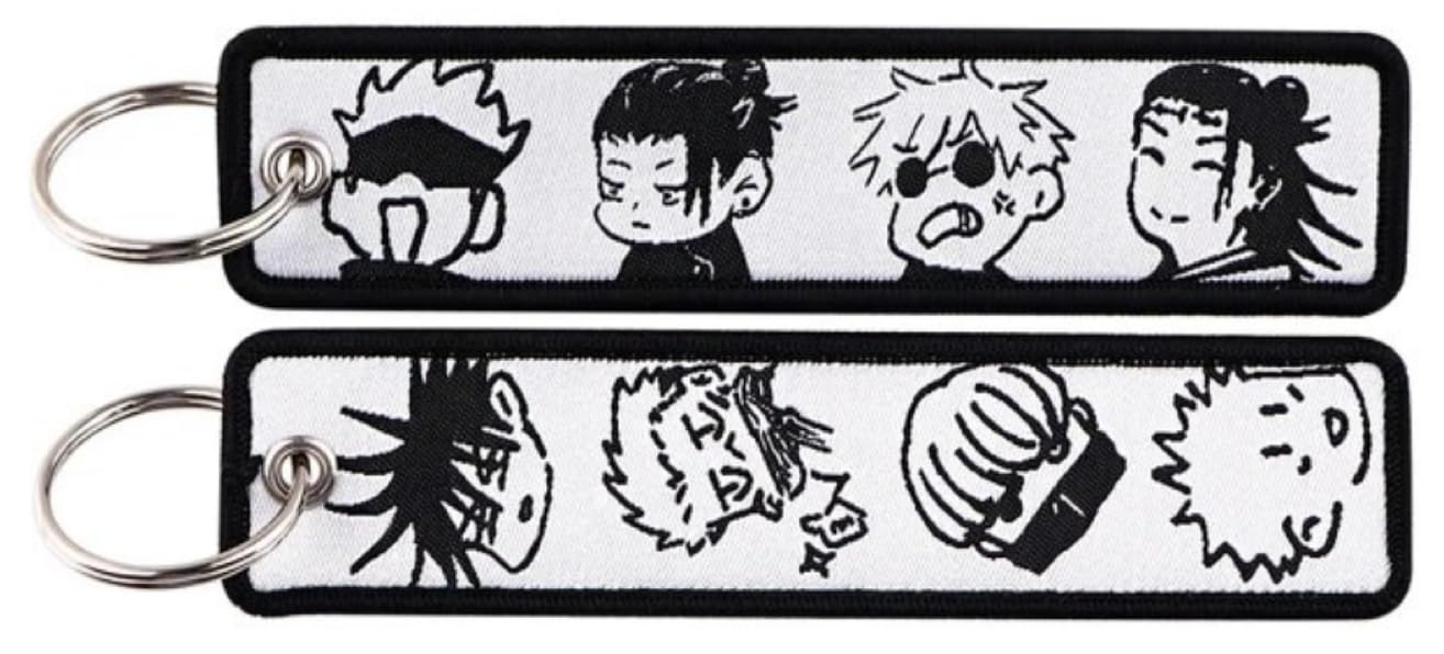 Pinstant Satoru Gojo Jujutsu Kaisen Anime Manga Megumi Fushiguro Yuji Itadori Keychain Key Tag Chain Fob Ring