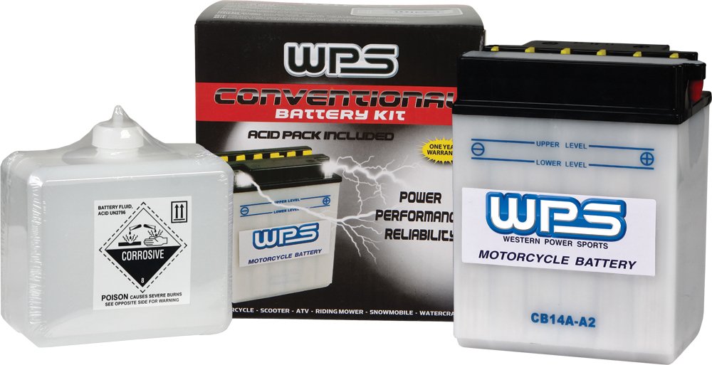 Wps Conventional 12V Standard Battery With Acid Pack 12N5.5A-3B