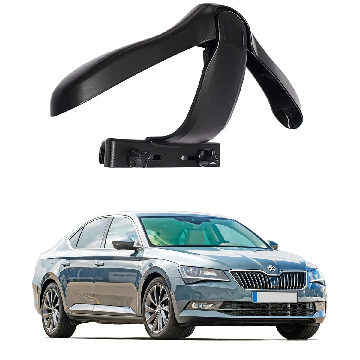 Oshotto CH04 Detachable Headrest Car Coat Hanger Back Seat Clothes Holder for Suit Coats Blazer Jackets Compatible with Skoda S