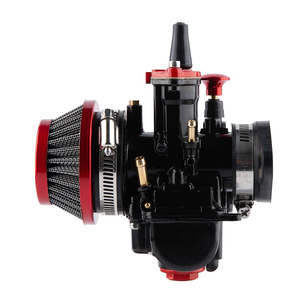 QXBER PWK 34mm Racing Carburetor Kit for 125cc-250cc 2T/4T Dirt Bikes, ATVs, Scooters - Black
