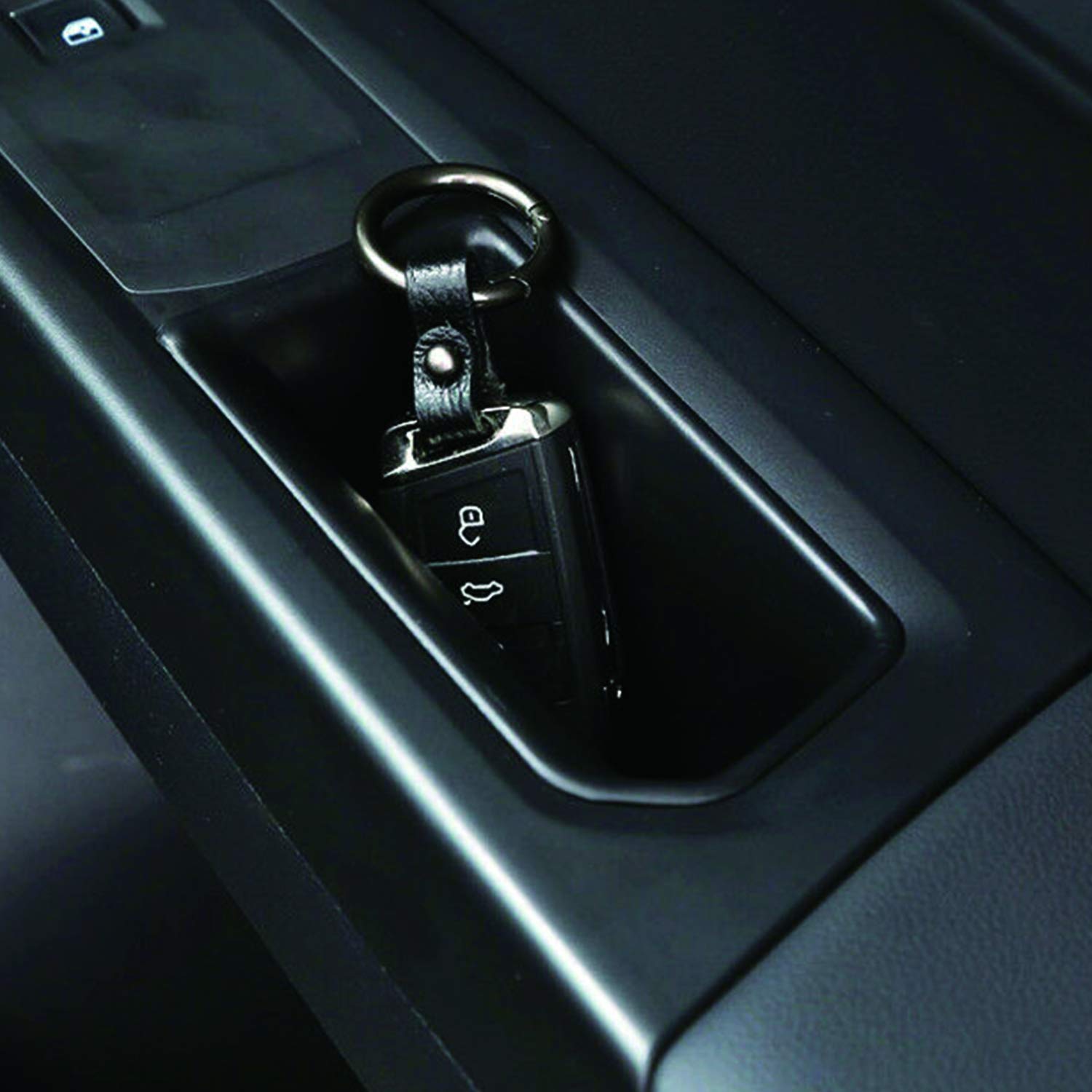 Citumo Armrest Container Door Storage Organizer Box for VW Atlas 2018-2022, Black, ABS, Model Y-VW1819A-A, 4-Piece Set