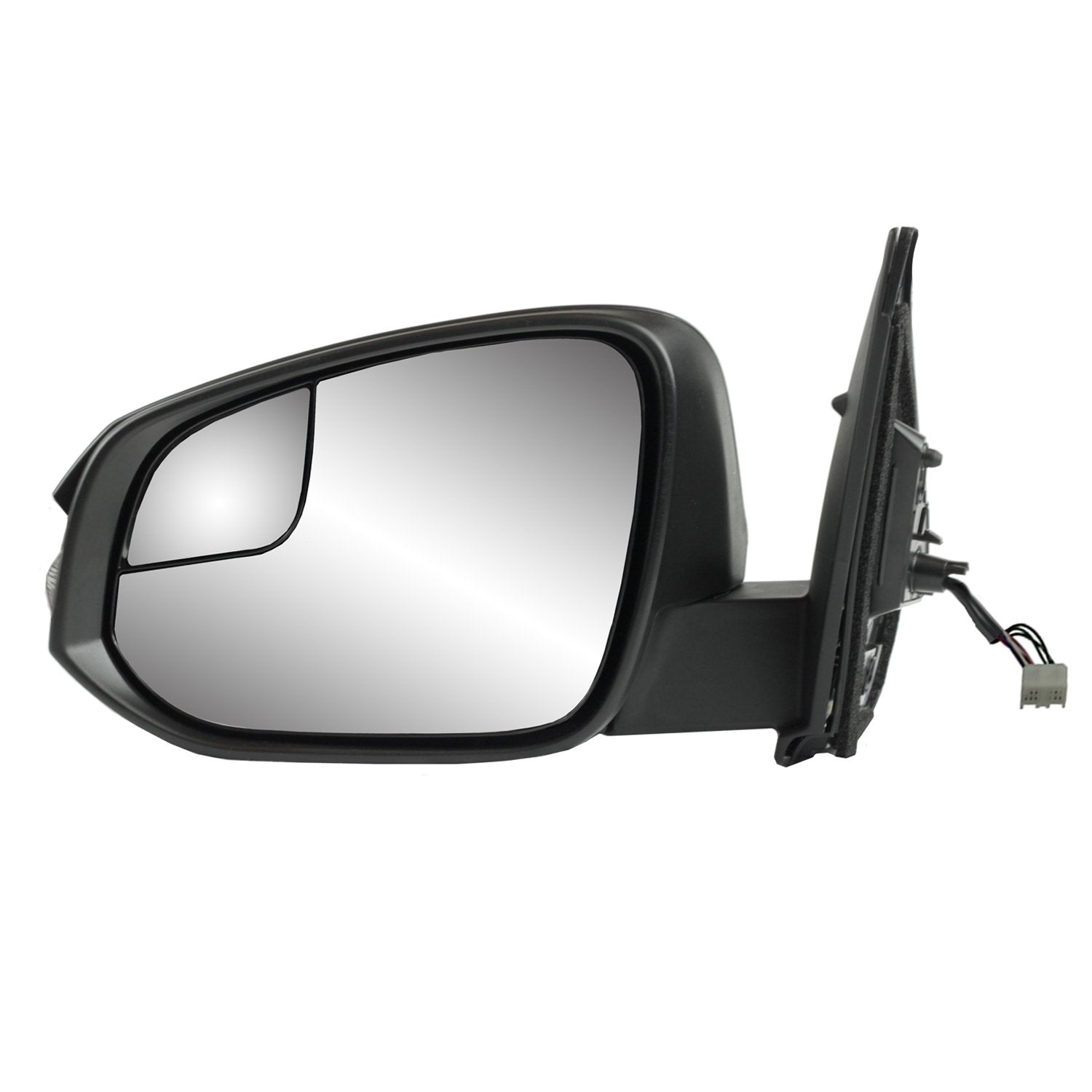 Fit System Driver Side Mirror for Toyota RAV4, US Built, Textured Black w/PTM Cover, w/Turn Signal, spot Mirror, Foldaway, w/o B