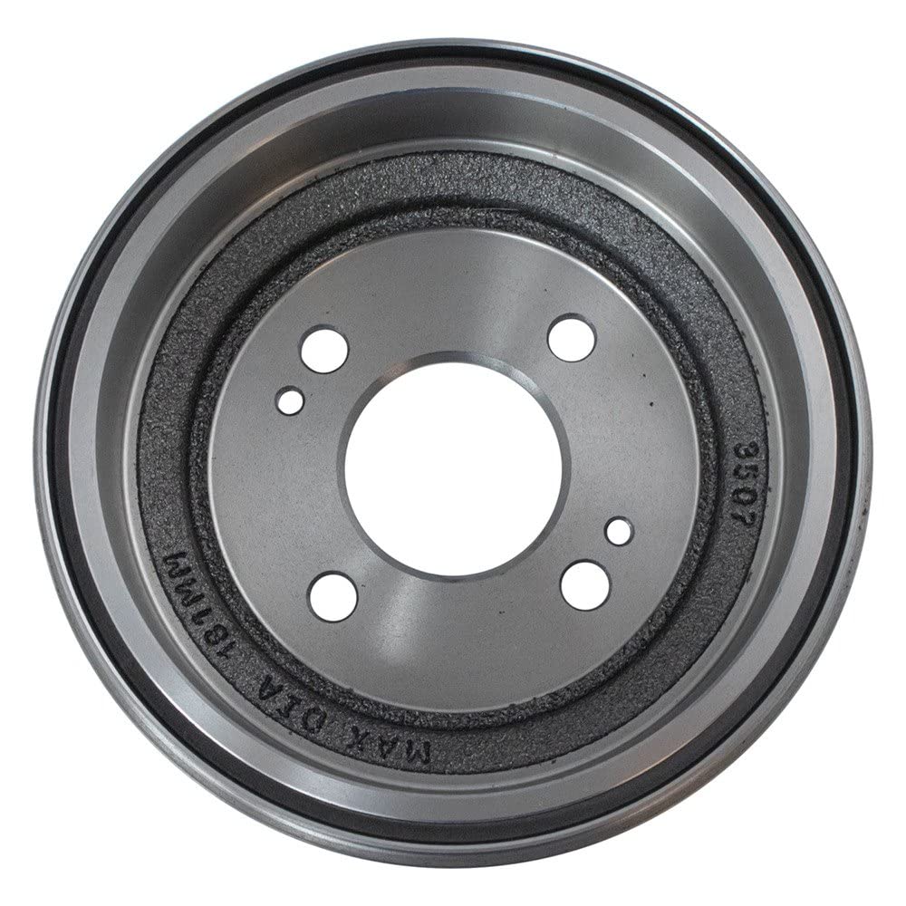 Trq Rear Brake Drum Pair Set For 1984-1995 Honda Civic / 1993-1997 Honda Civic Del Sol / 1984-1991 Honda Crx