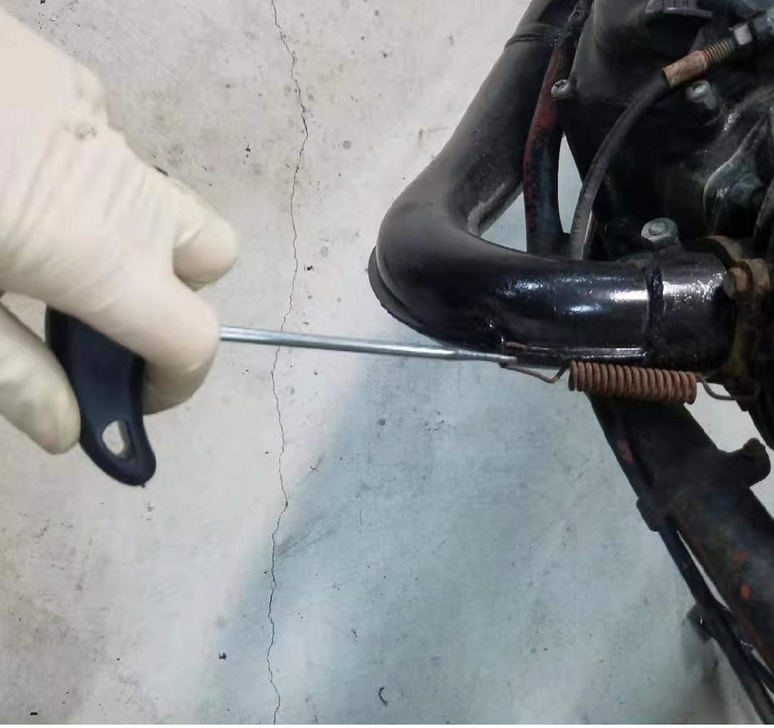 P1Tools Motorcycle Exhaust Pipe Spring Puller Installer Hook Tool With Exhaust Pipe Springs 67Mm 75Mm Swivel Hook