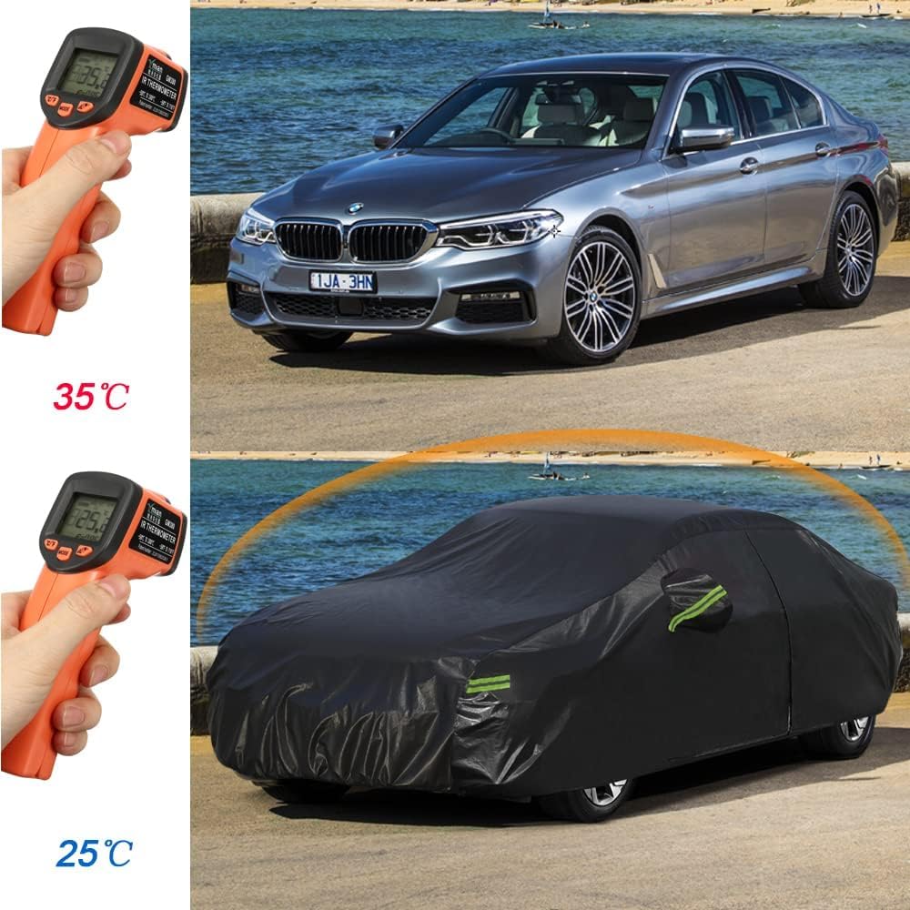 Kaugung 7 Layers Car Cover Custom Fit Mercedes A-Class Hatchback From 2012 To 2025, Waterproof All Weather Resistant Outdoor Ind