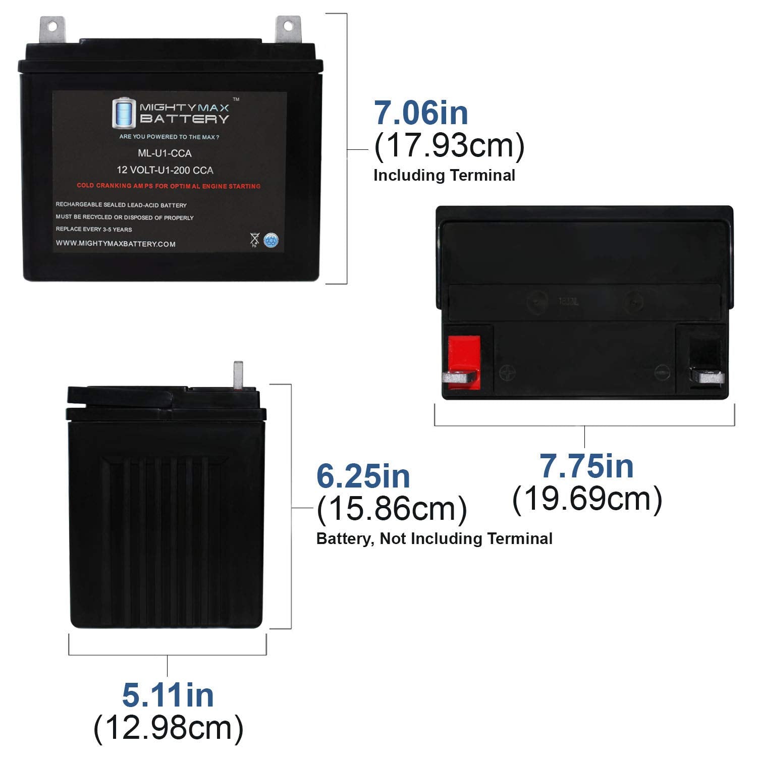 Mighty Max Battery Ml-U1 12V 200Cca Battery For Troy-Bilt 5-8 Lawn Tractor And Mower