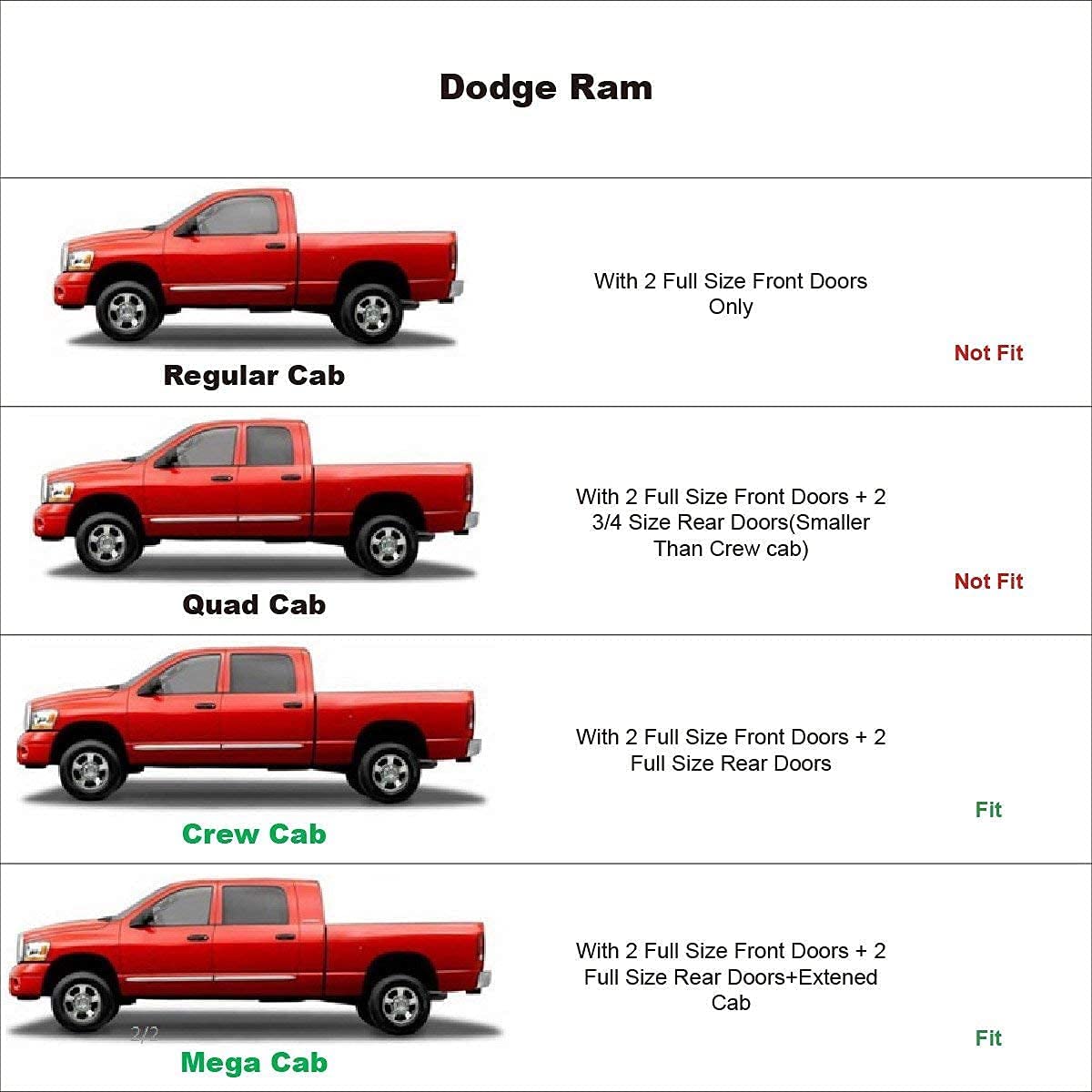 Tape-On Side Car Window Visor Rain Guards Vent Deflectors For 2009-2018 Dodge Ram 1500 2500 3500 Crew Cab Truck Accessories Smok