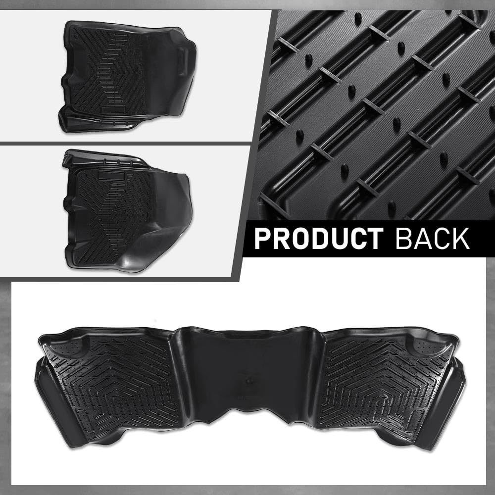 G-PLUS Floor Mats Compatible with Dodge Ram 2009-2018 Truck Crew Cab/Not Fit Quad Cab All Weather Full Cover Protection 1st & 2n