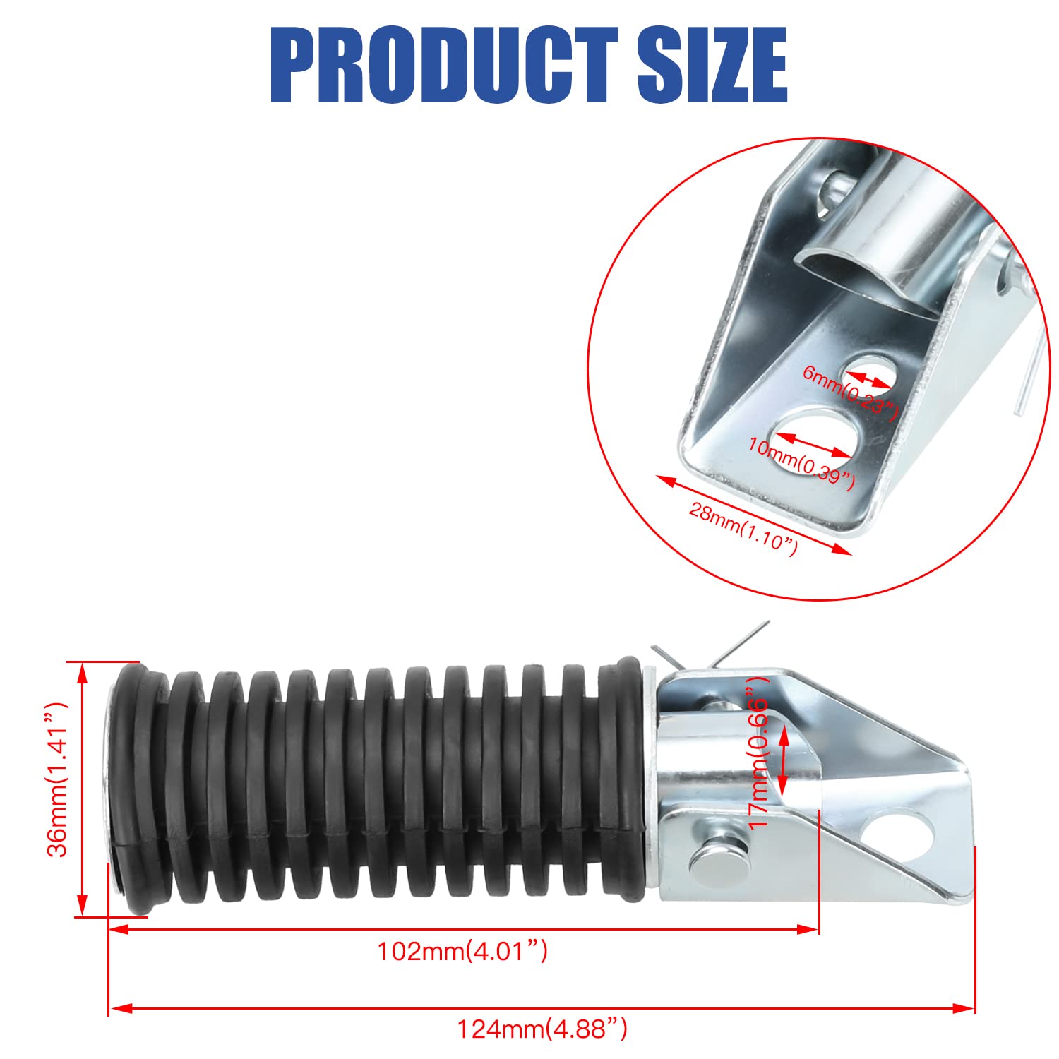 Yoxufa Mini Bike Foot Pegs Foot Rest Pedal For Predator 212Cc 196Cc 6.5Hp Baja Warrior Massimo Trailmaster Champion Ct70 Kz650 X