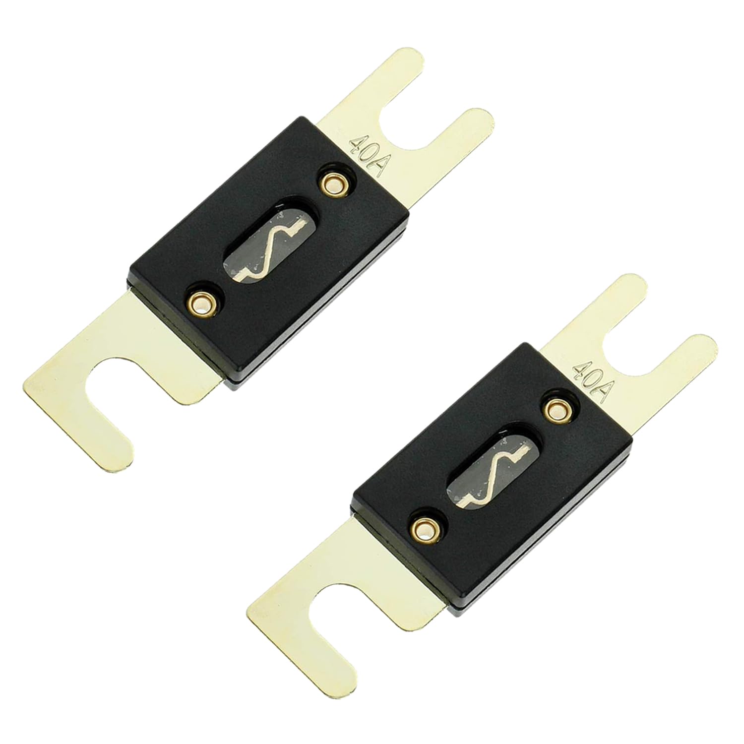 Bojack 0/2/4 Gauge Anl Fuse Holder And 40 Amp Anl Fuses For 0 2 4 8 Gauge Awg Fuse Block, Fuse Box, Automotive Fuse Holder 40A (