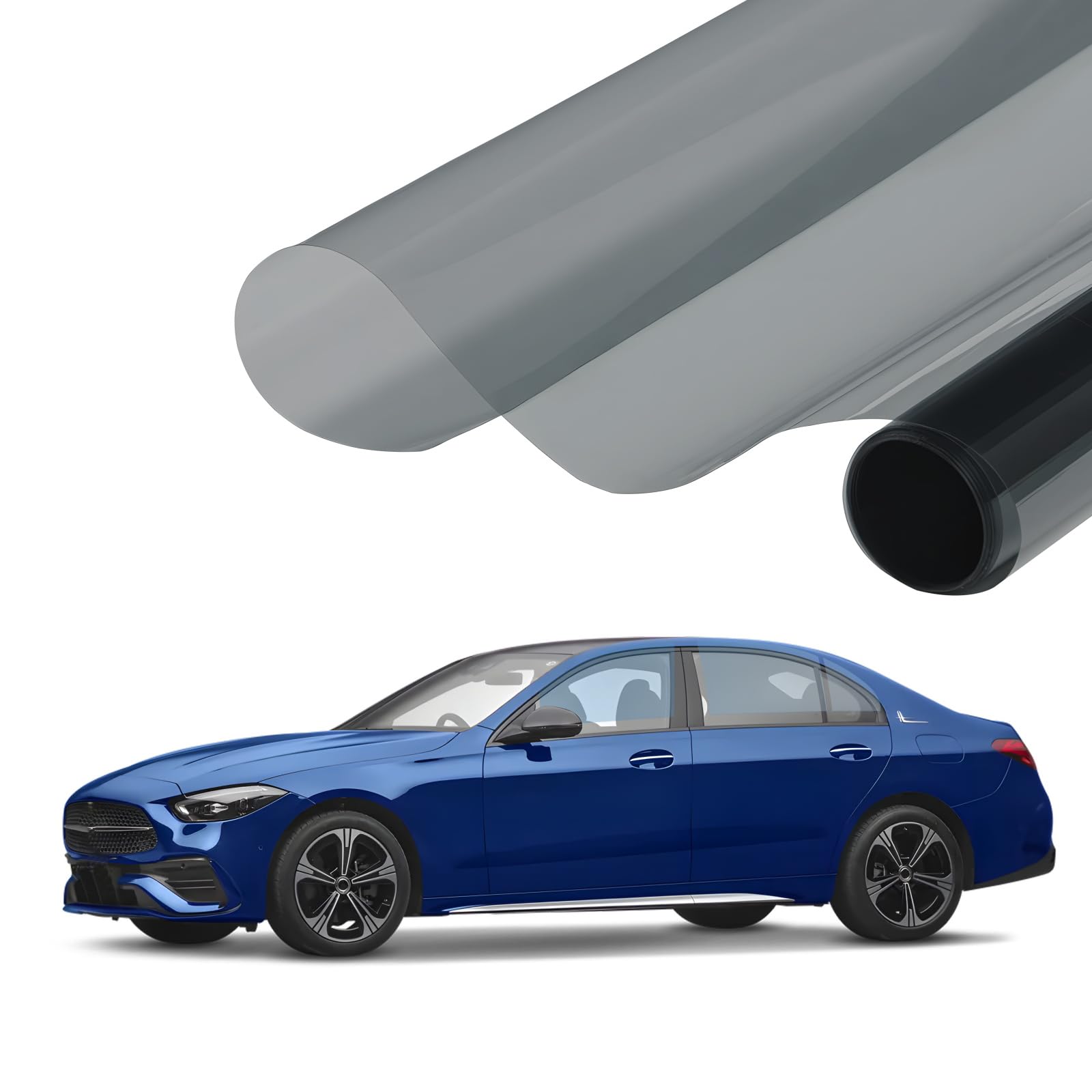 Car Window Tint Film, Automotive Protection Privacy Sun Shade Roll, All Car Side & Rear Windows Tint Film, Heat UV Blocking,Scra